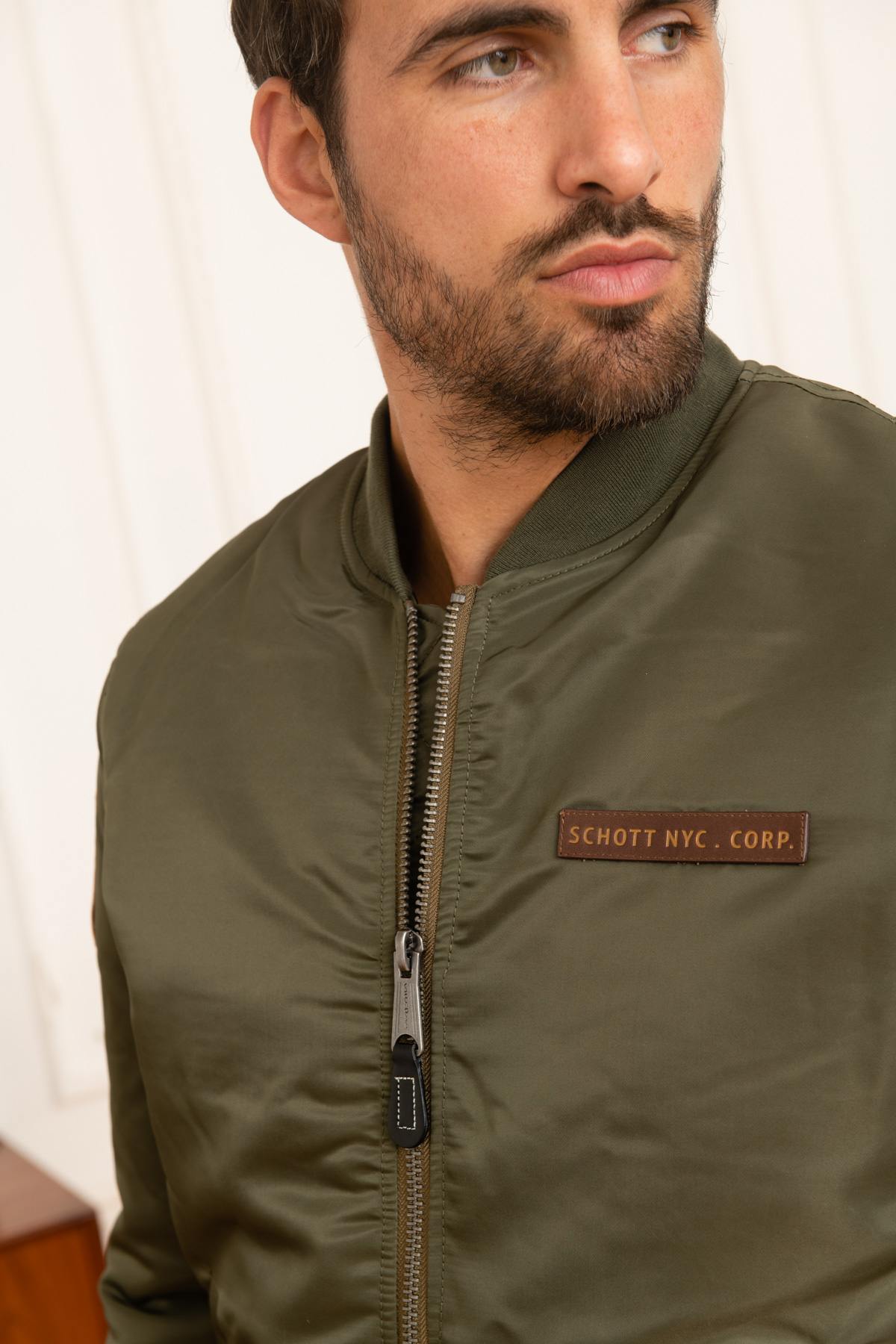 Khaki bomber jacket - Image n°6