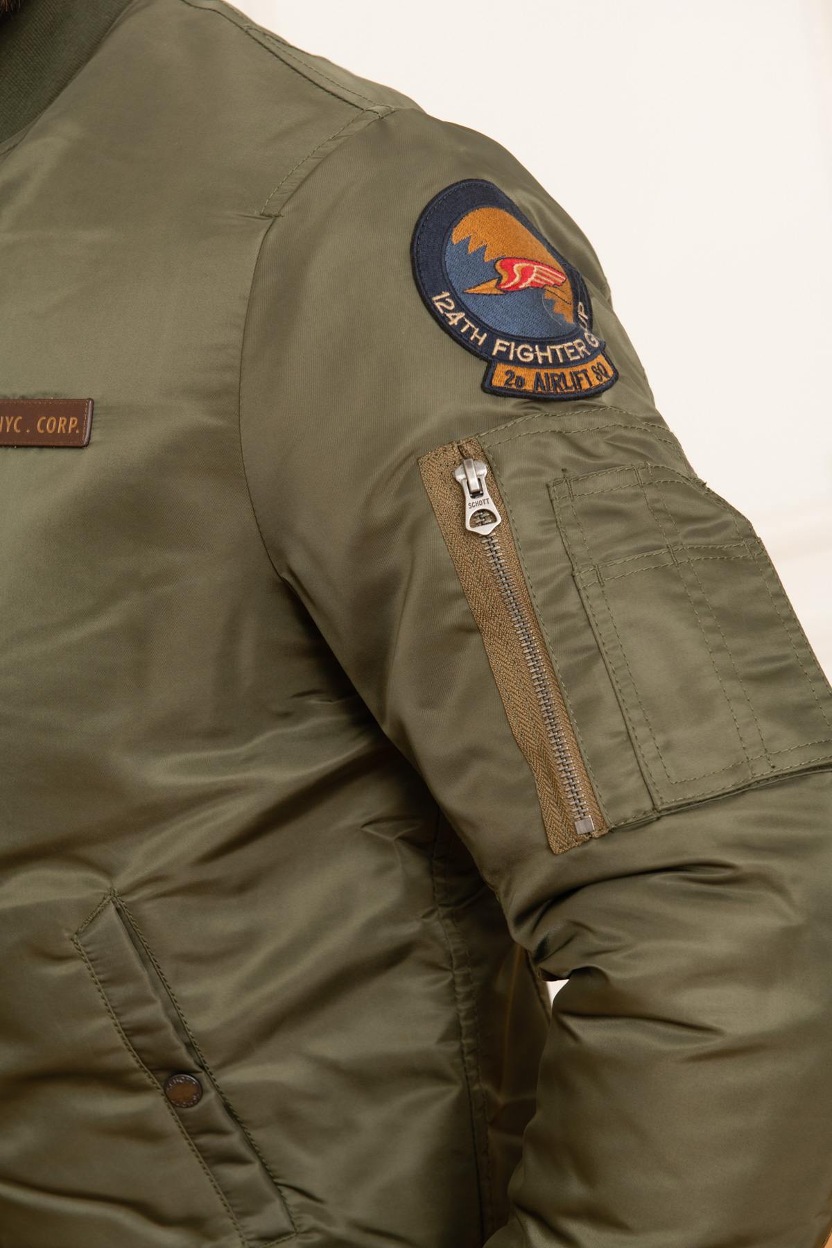 Khaki bomber jacket - Image n°7