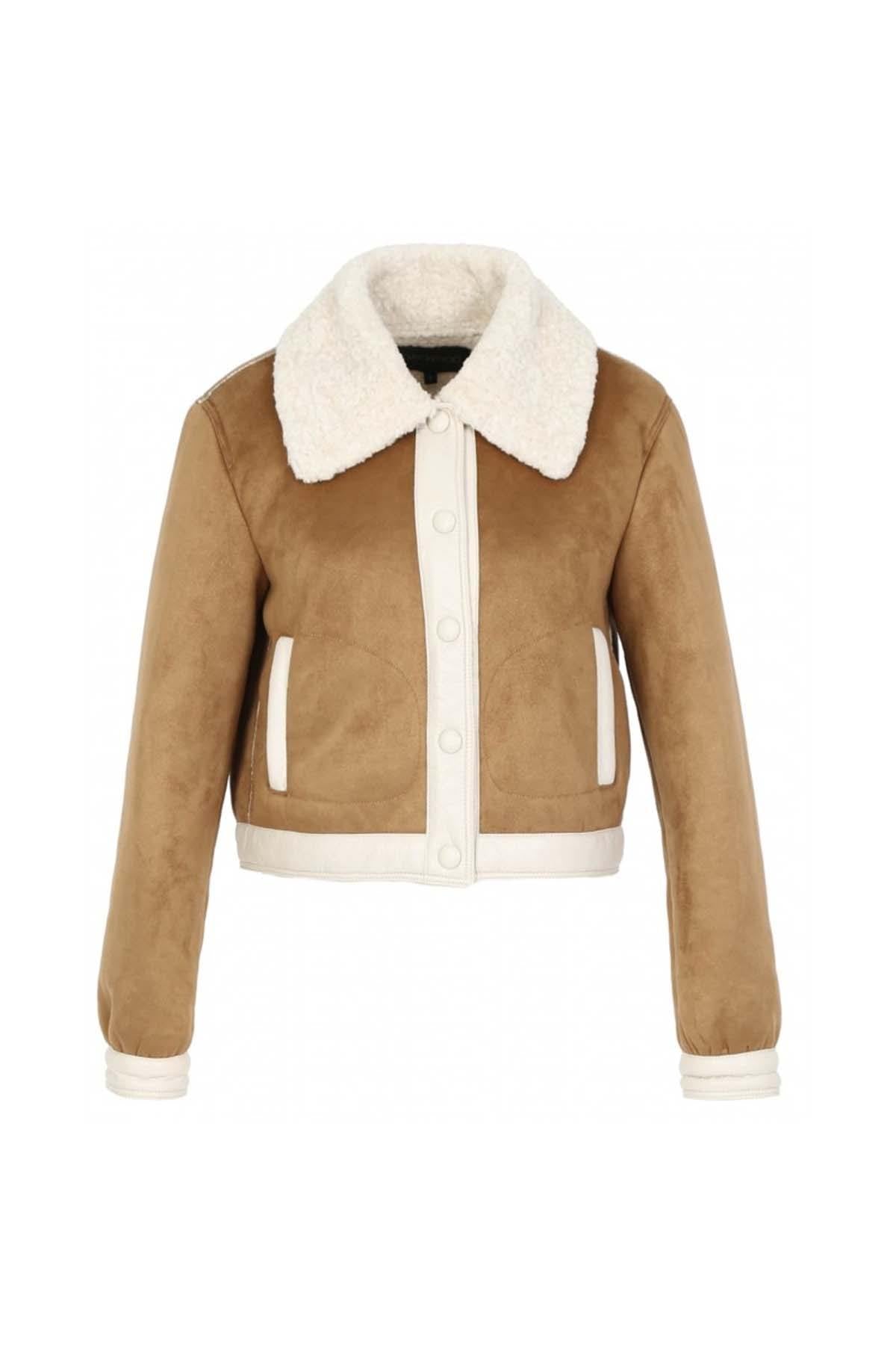 Bomber jacket in shearling effect polyester - Image n°2