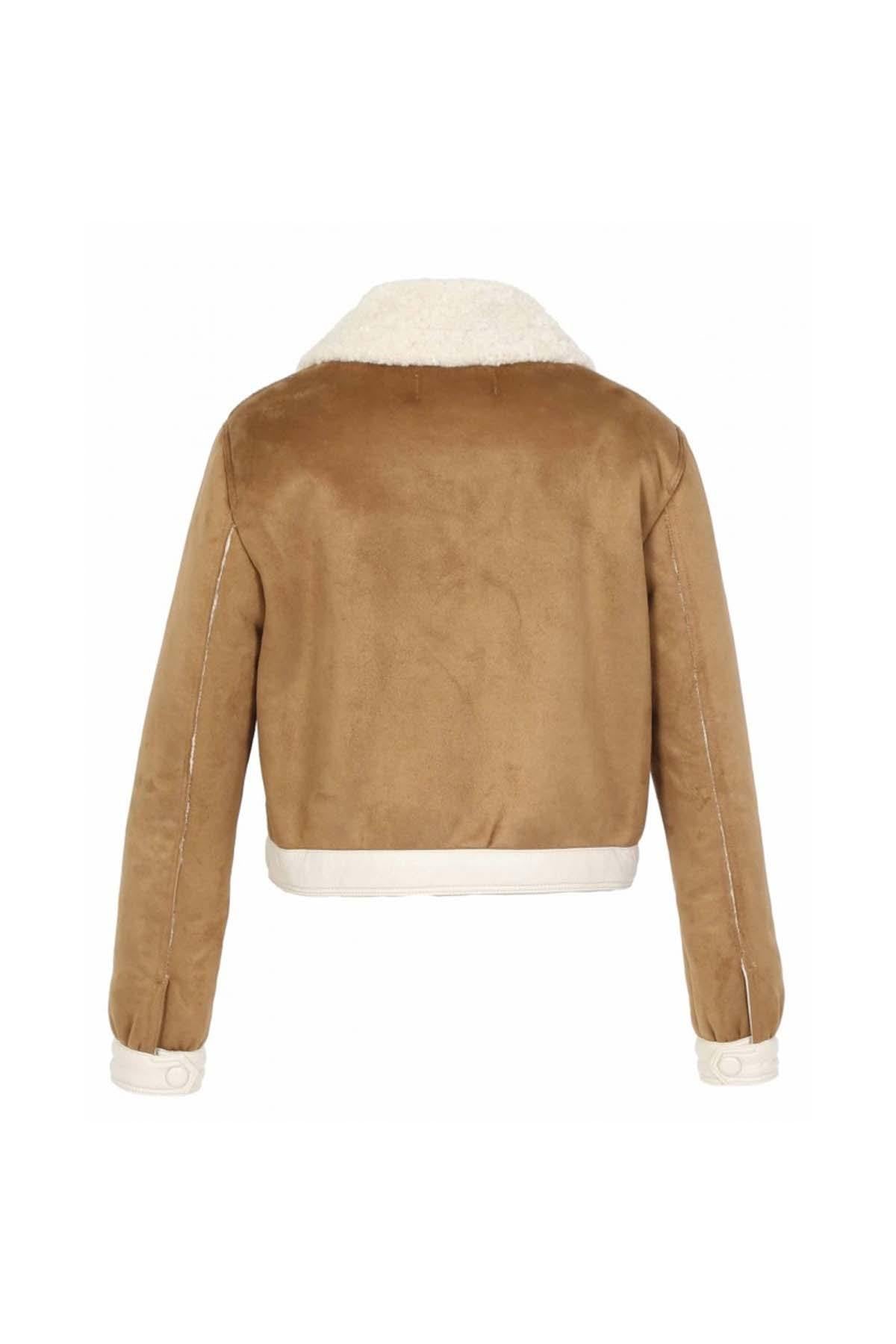 Bomber jacket in shearling effect polyester - Image n°4