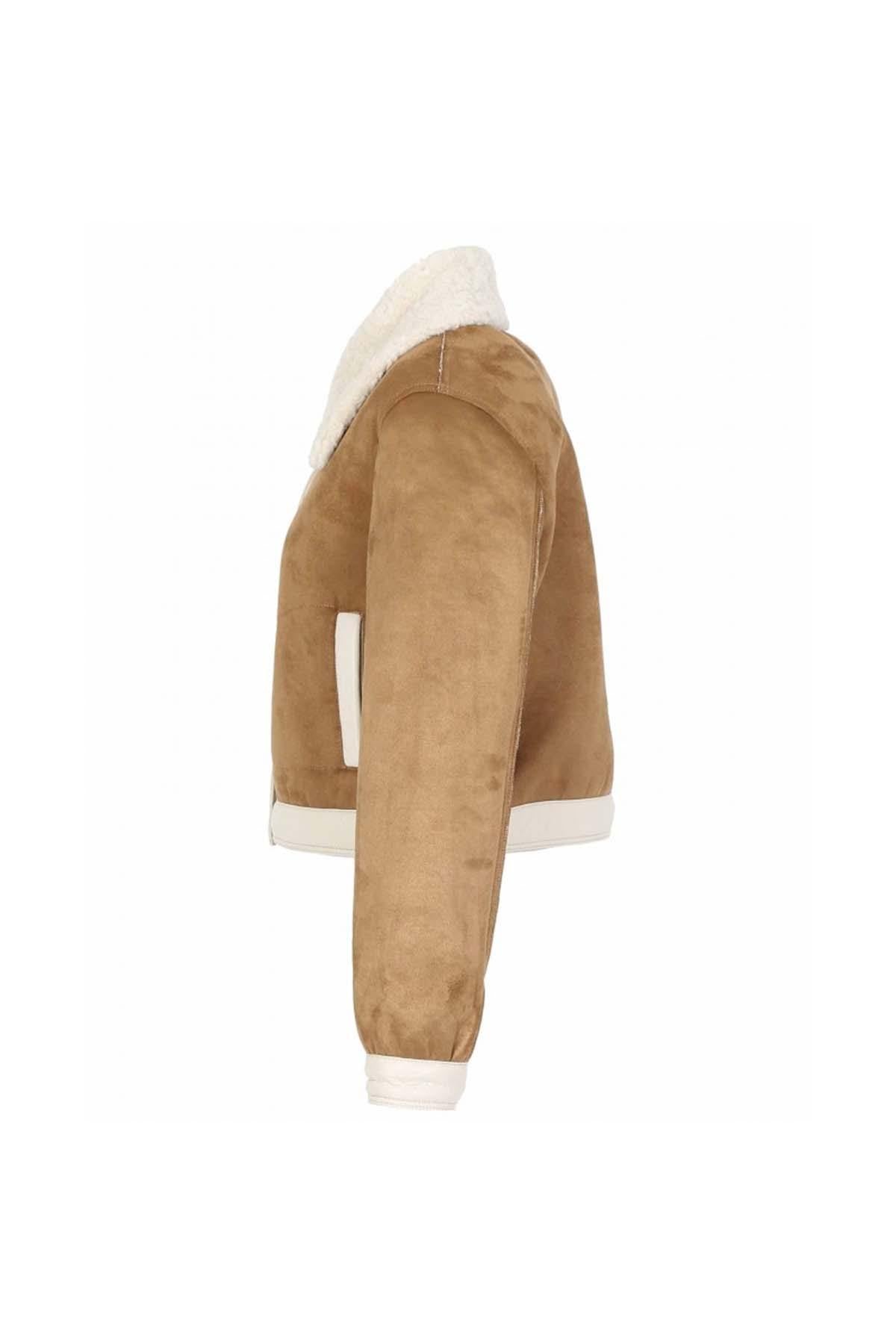 Bomber jacket in shearling effect polyester - Image n°5