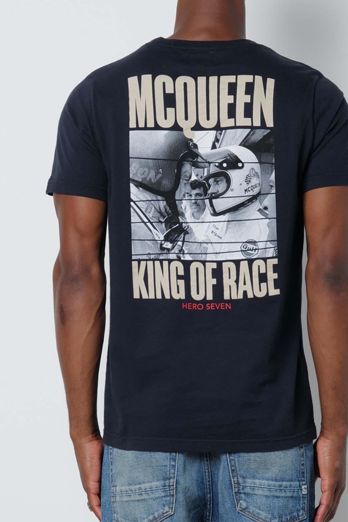 Steve McQueen King of Race blue t-shirt - Image n°1