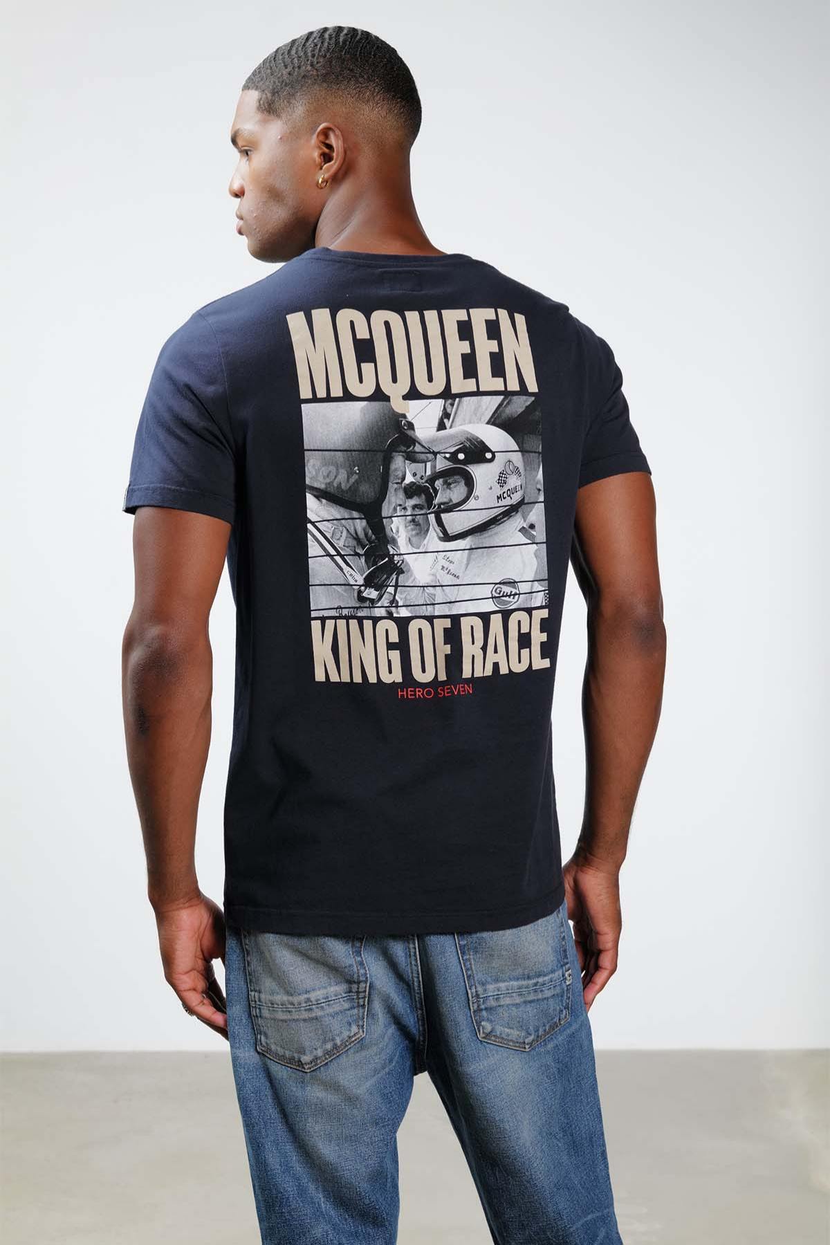 Steve McQueen King of Race blue t-shirt - Image n°4