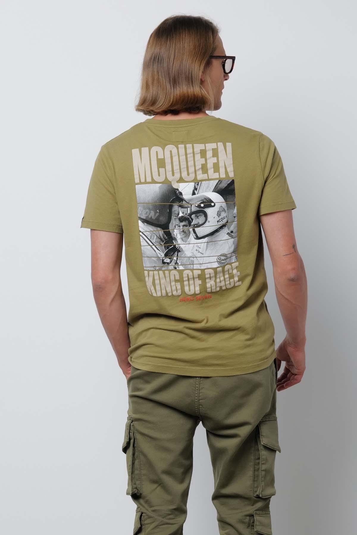 Steve McQueen khaki men's t-shirt - Image n°4