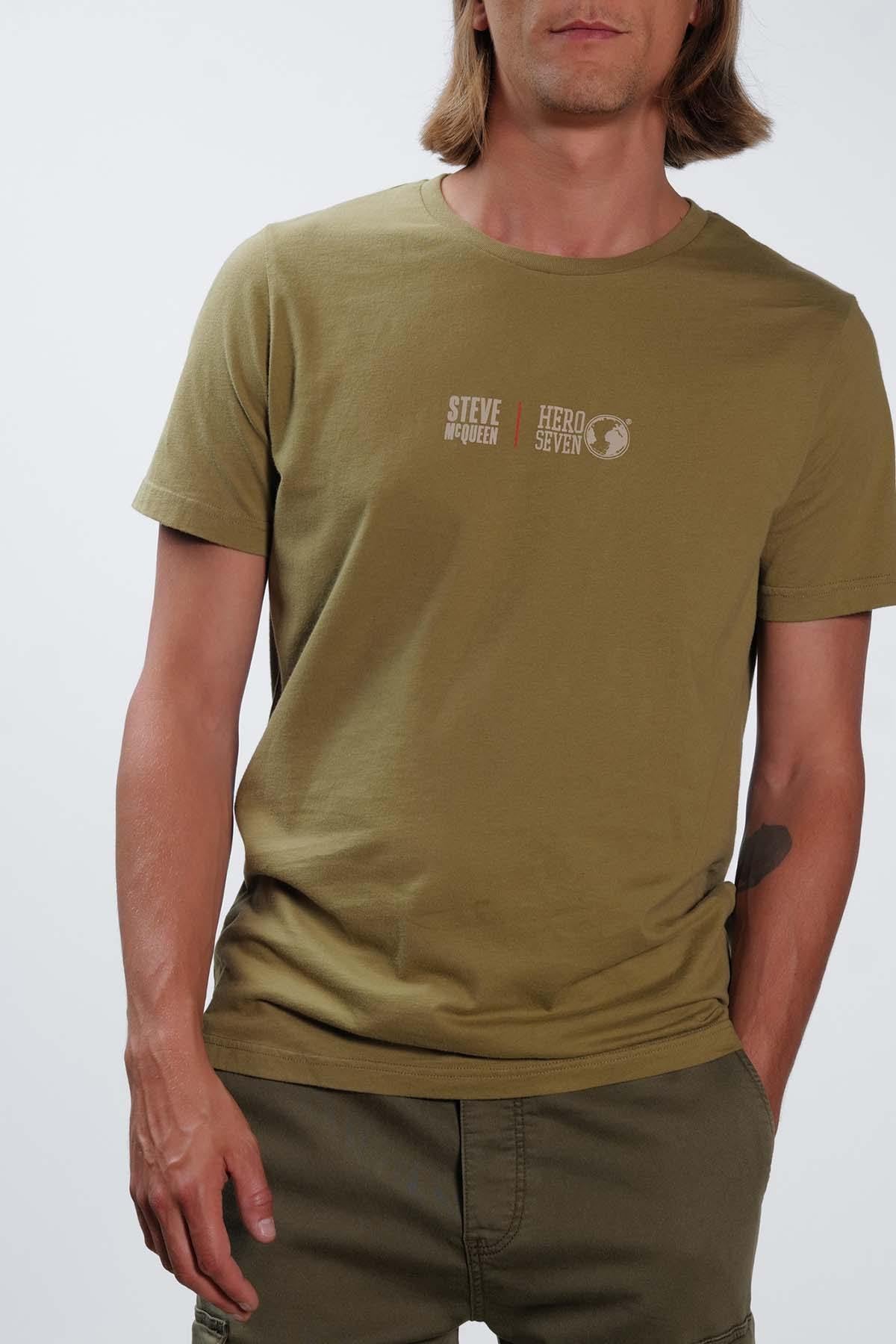 Steve McQueen khaki men's t-shirt - Image n°5