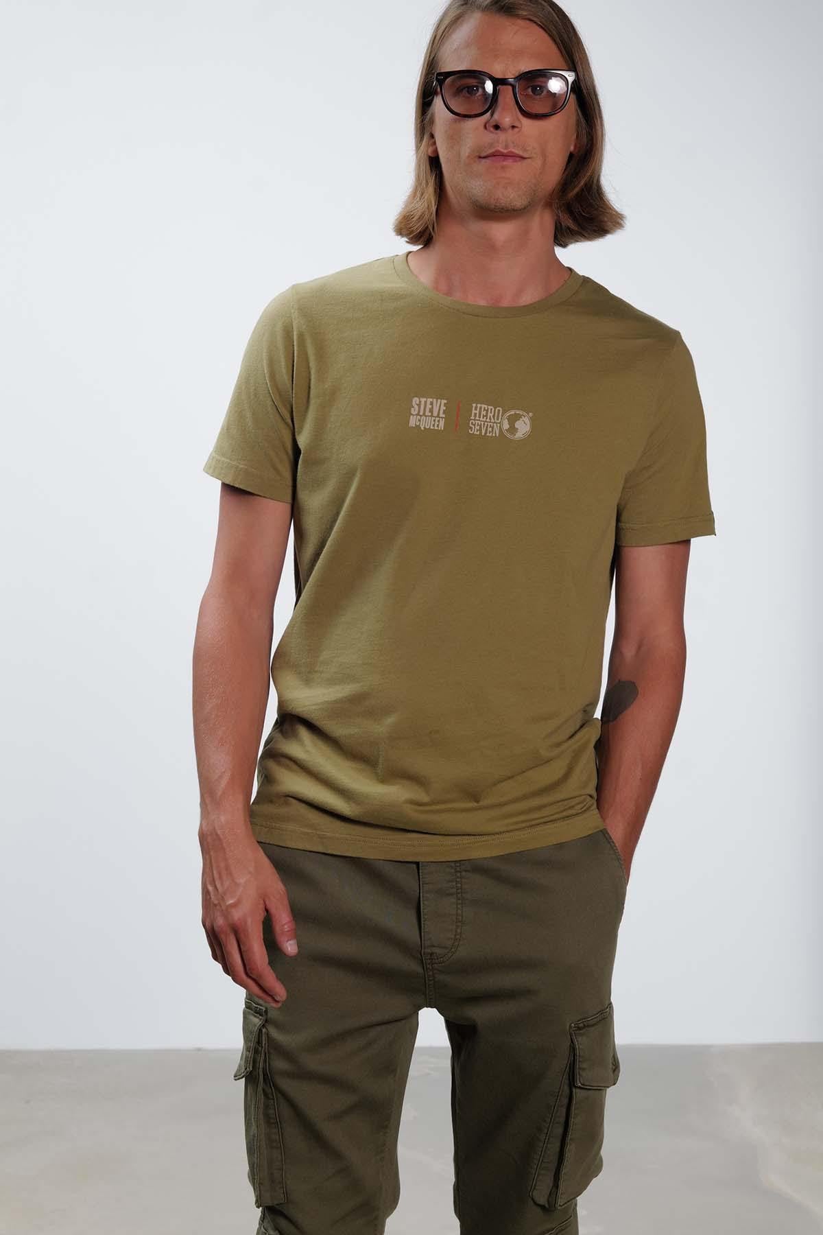 Steve McQueen khaki men's t-shirt - Image n°2