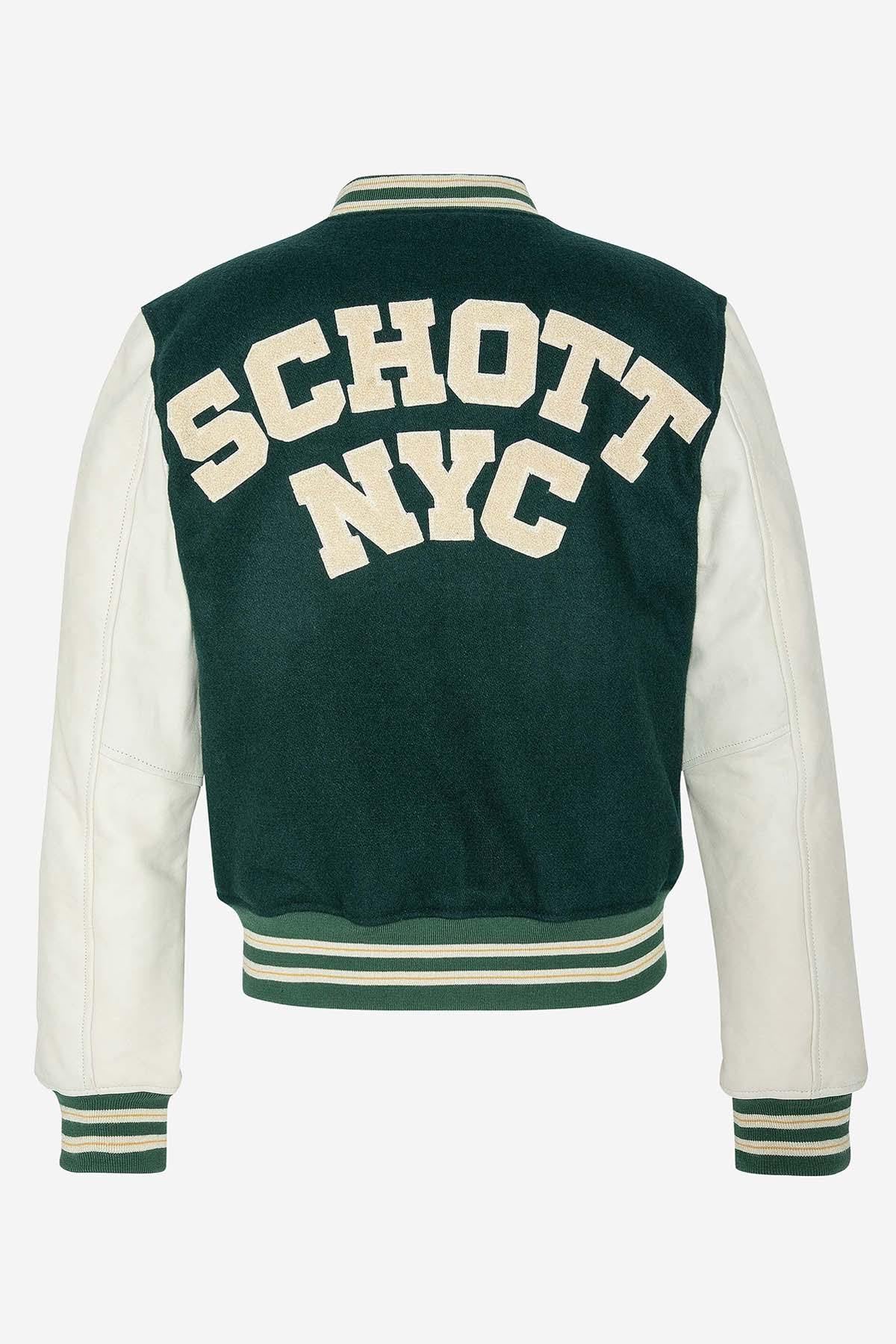 Women's green American varsity jacket - Image n°6