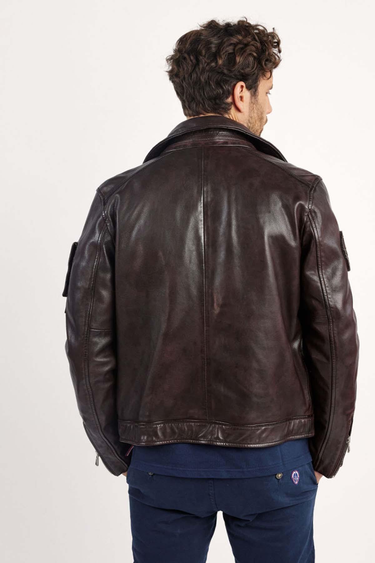 Patrouille de France Pilot Jacket in brown lambskin - Image n°5