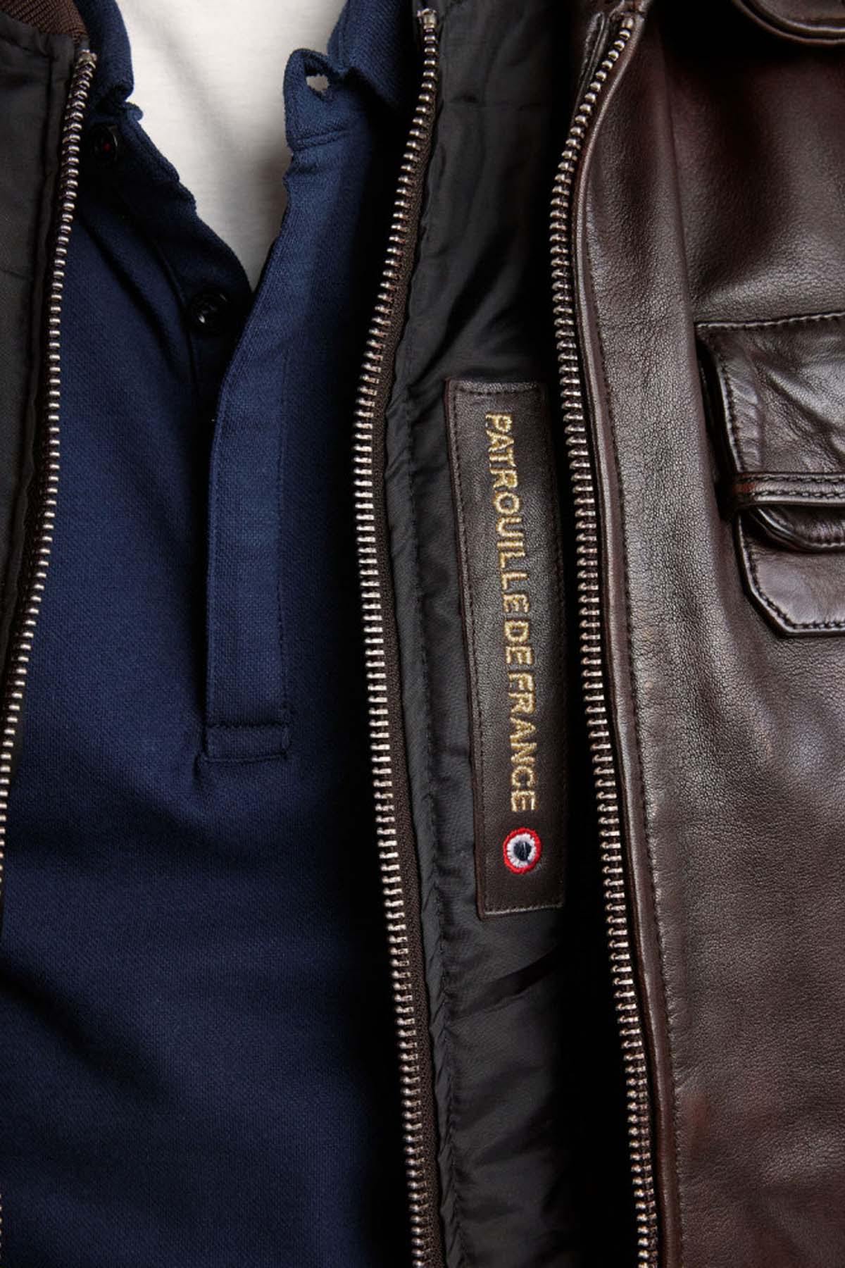 Patrouille de France Pilot Jacket in brown lambskin - Image n°2