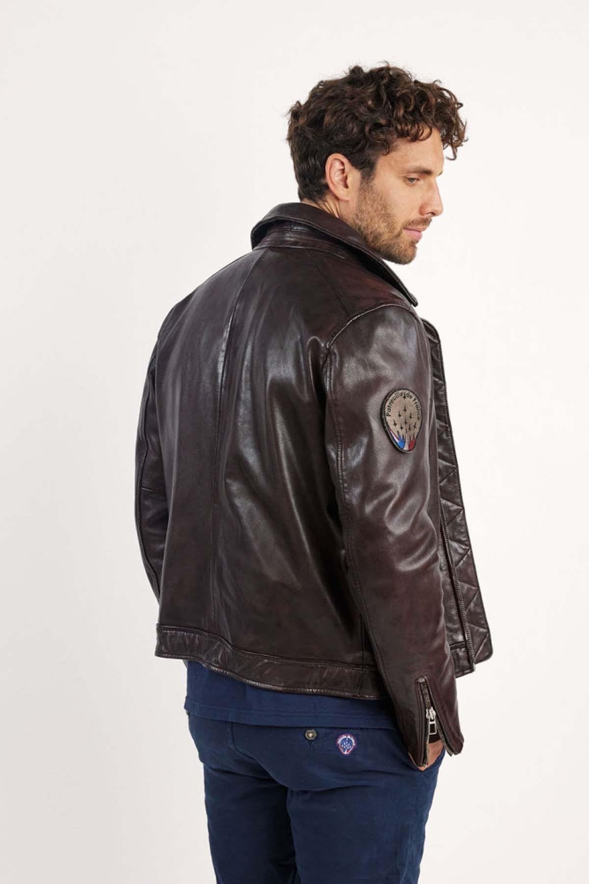 Patrouille de France Pilot Jacket in brown lambskin - Image n°7