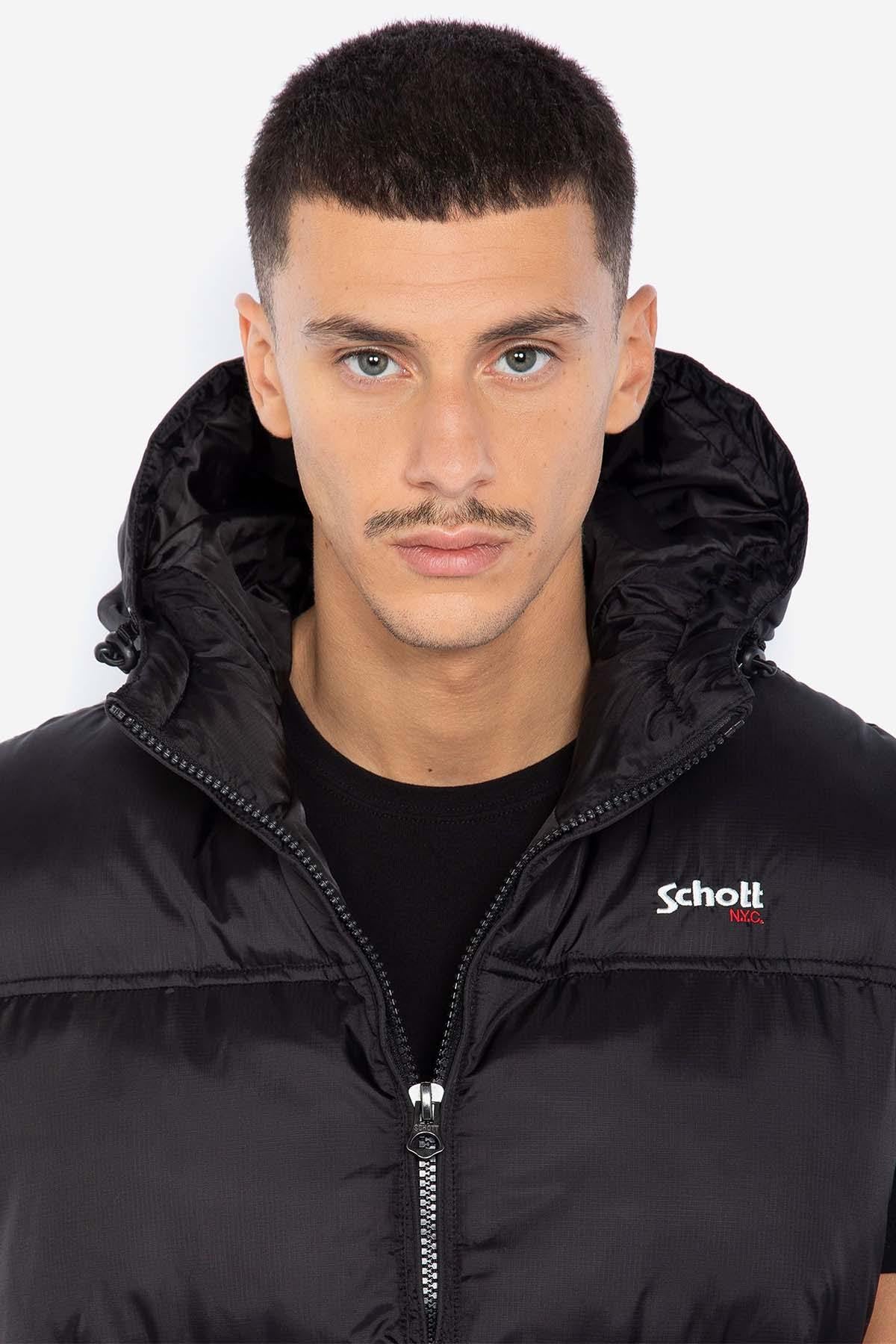 Extra long black down jacket - Image n°5