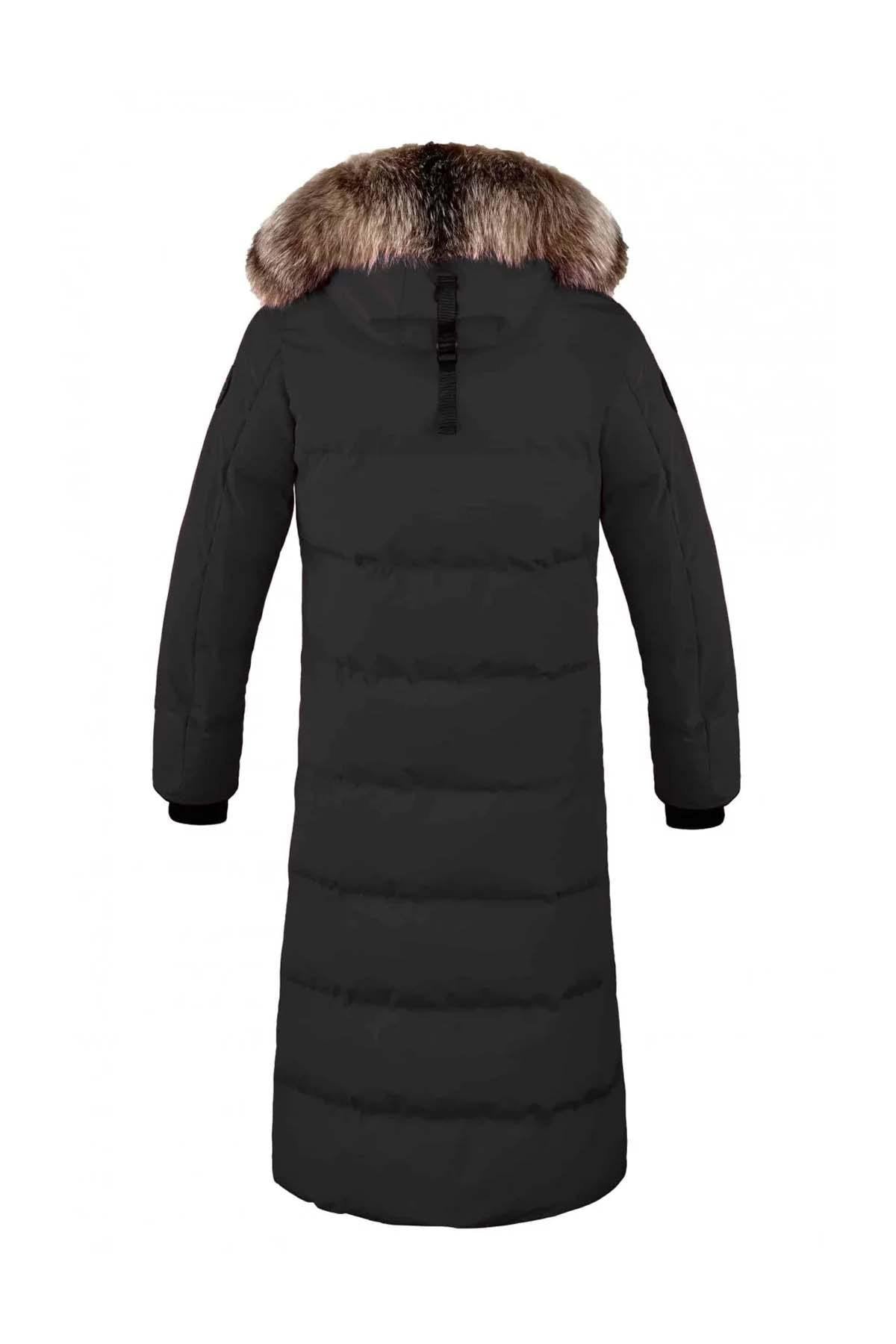 Extra-long padded women's down jacket - Image n°10