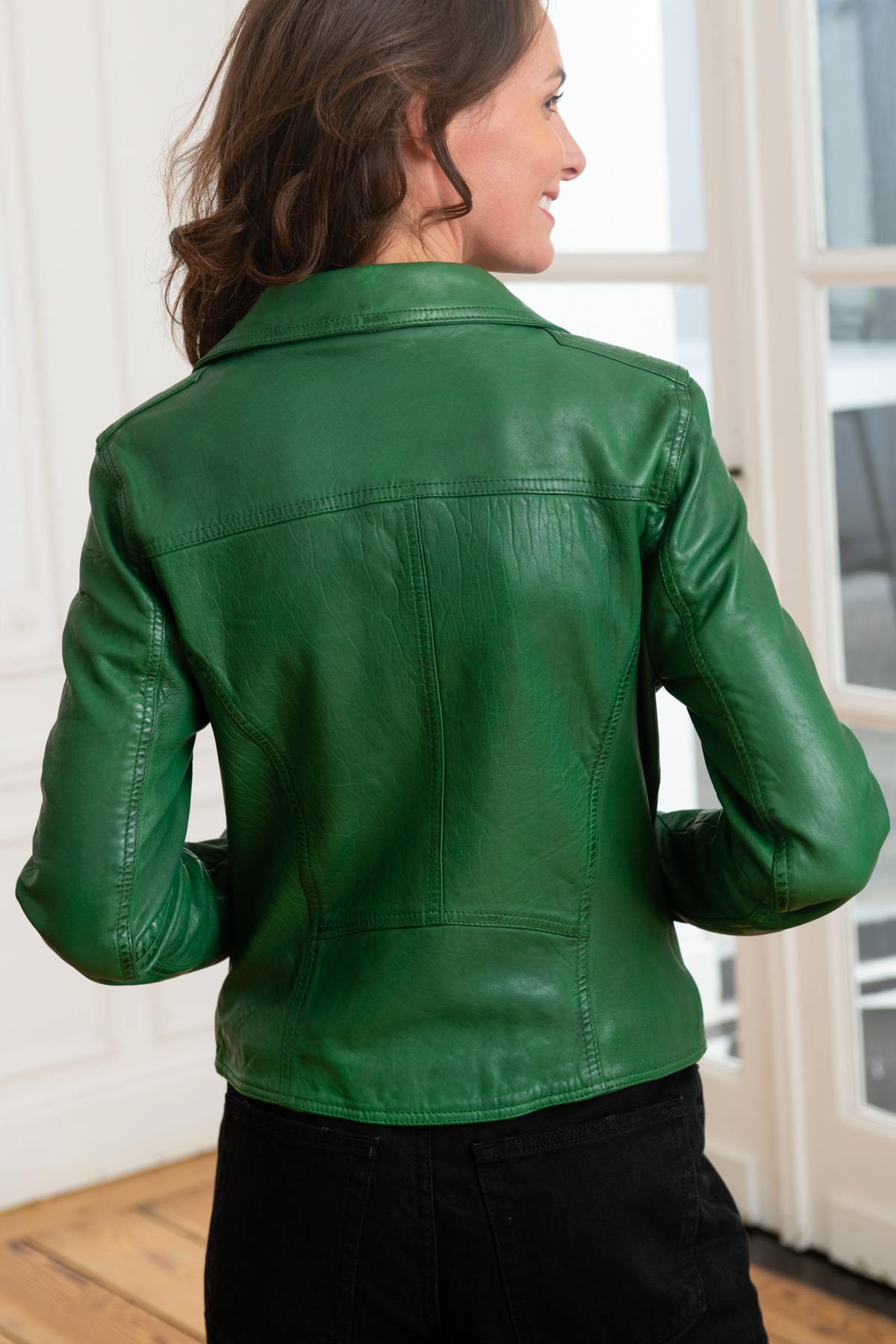 Green leather perfecto - Image n°5