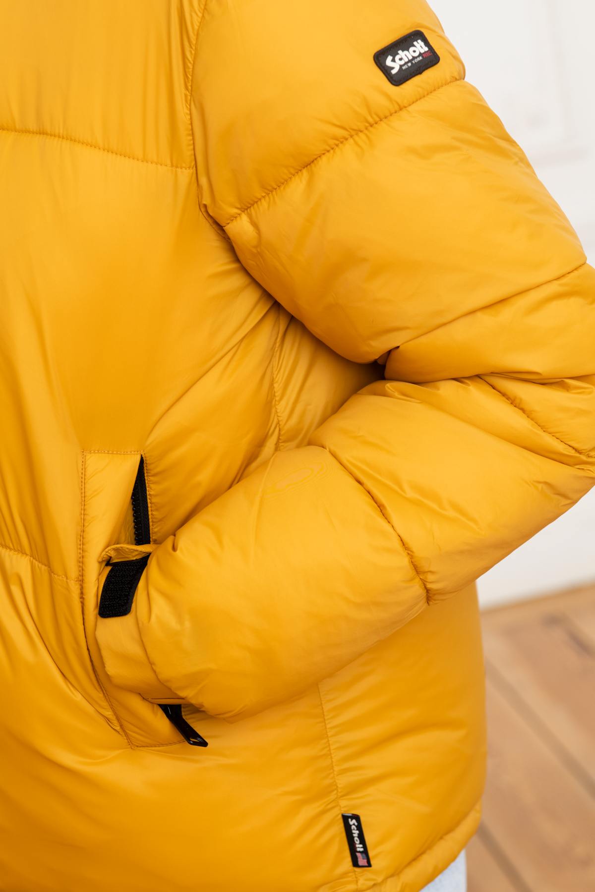 Women's golden yellow down jacket - Image n°6