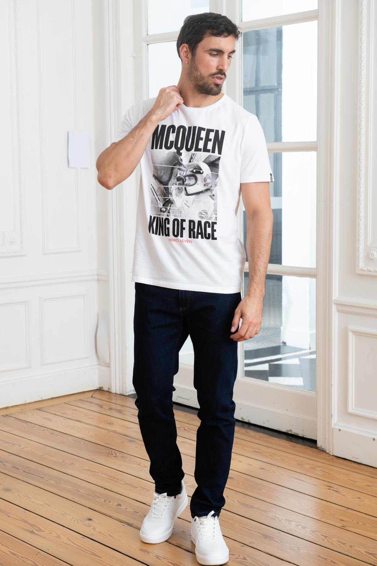 White McQueen King of Race t-shirt - Image n°2