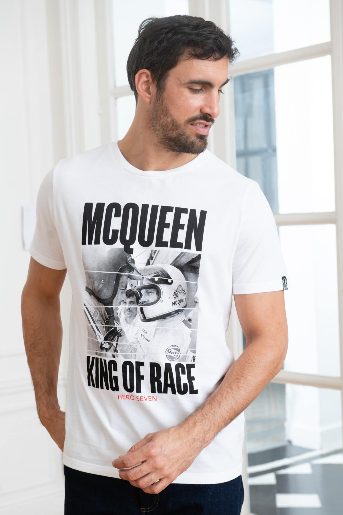 White McQueen King of Race t-shirt - Image n°1