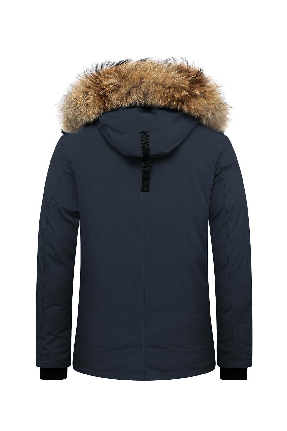 Men's navy blue coat - Image n°2