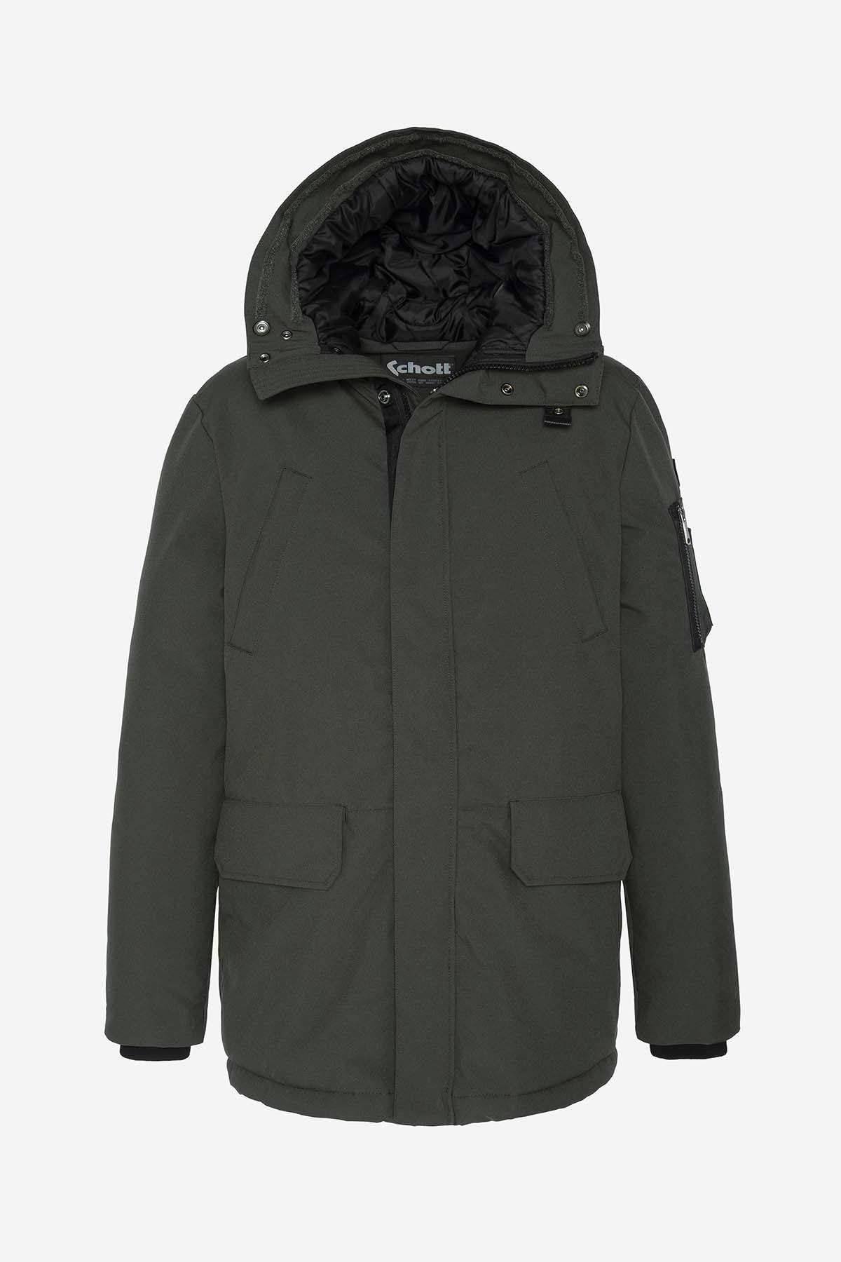 Khaki snorkel parka with removable fur - Image n°2