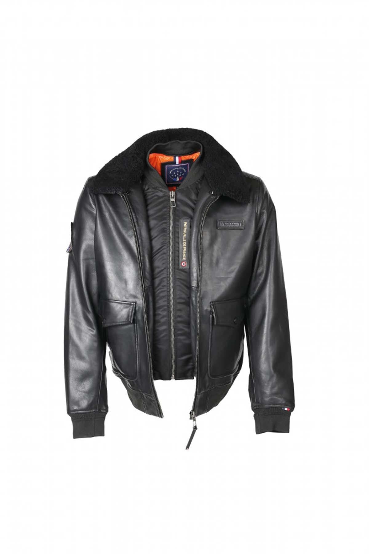 Patrouille de France Pilot Jacket in black leather - Image n°9