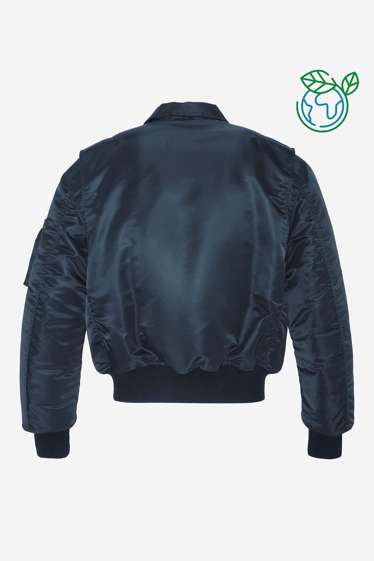 90's navy blue CWU bomber jacket in recycled nylon - Image n°6