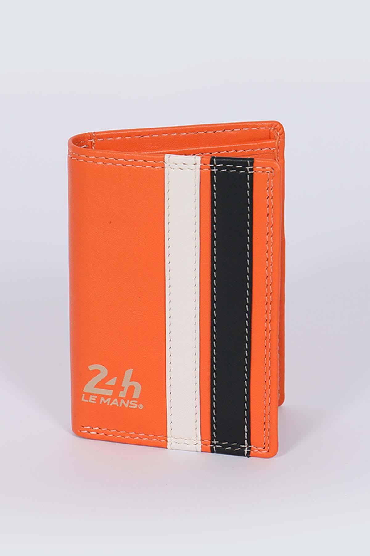 Orange sheepskin wallet - Image n°1