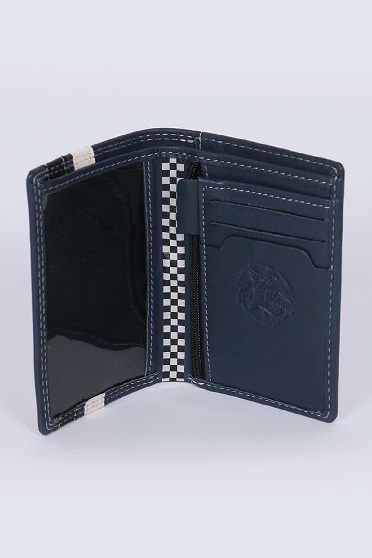 Royal blue sheepskin wallet - Image n°2