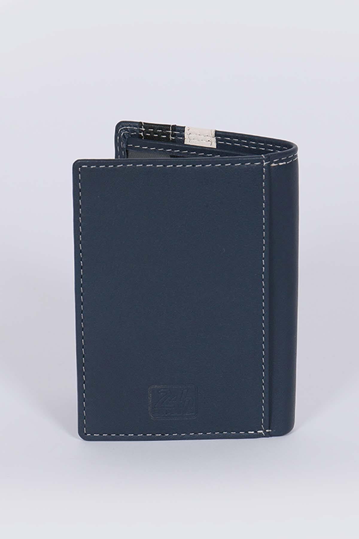 Royal blue sheepskin wallet - Image n°3