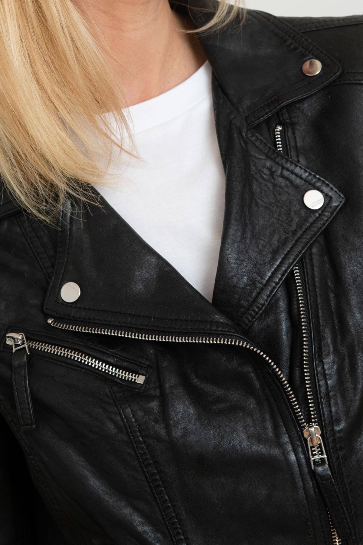 Black slim fit Biker Jacket - Image n°7