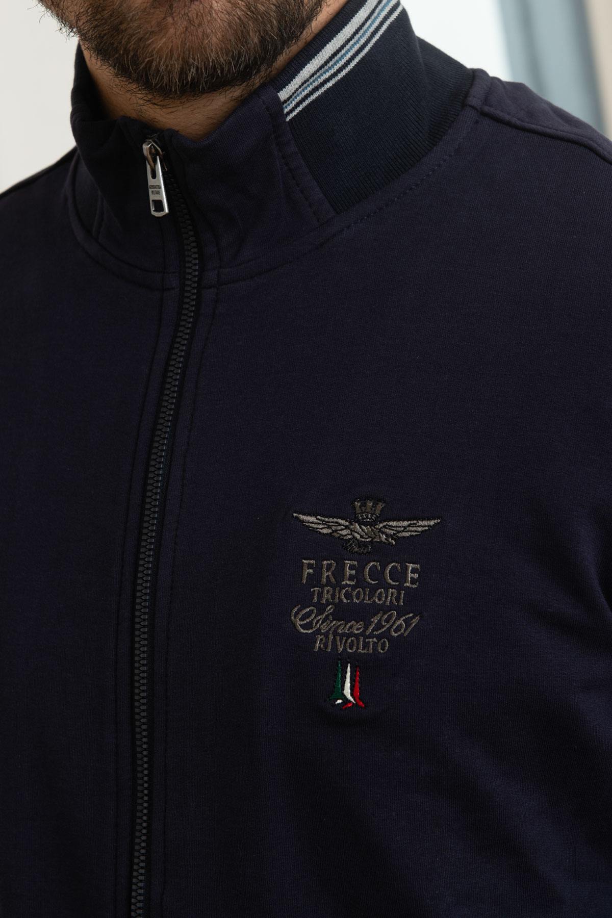 Aeronautica embroidered navy blue jacket - Image n°6