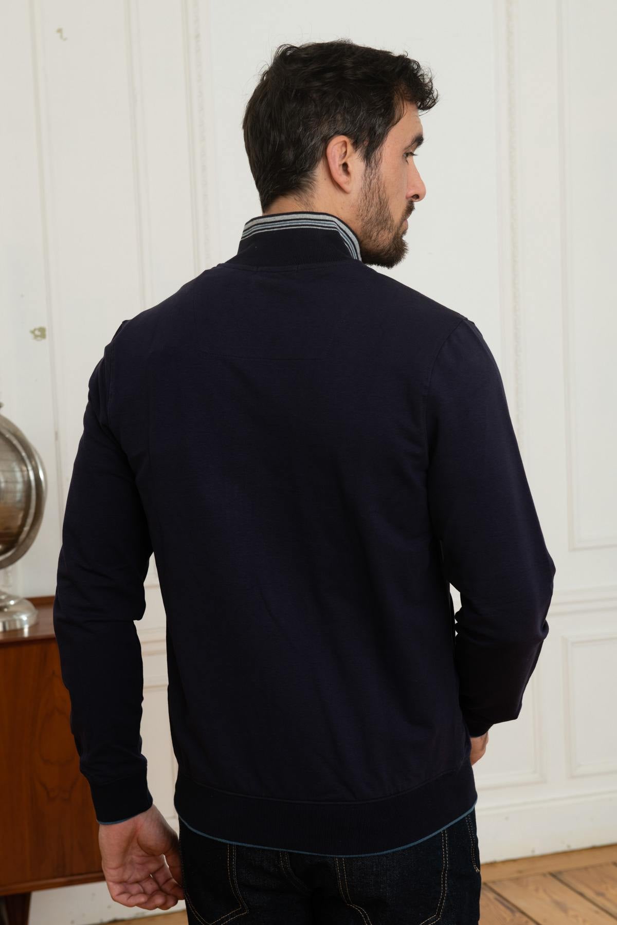 Aeronautica embroidered navy blue jacket - Image n°5