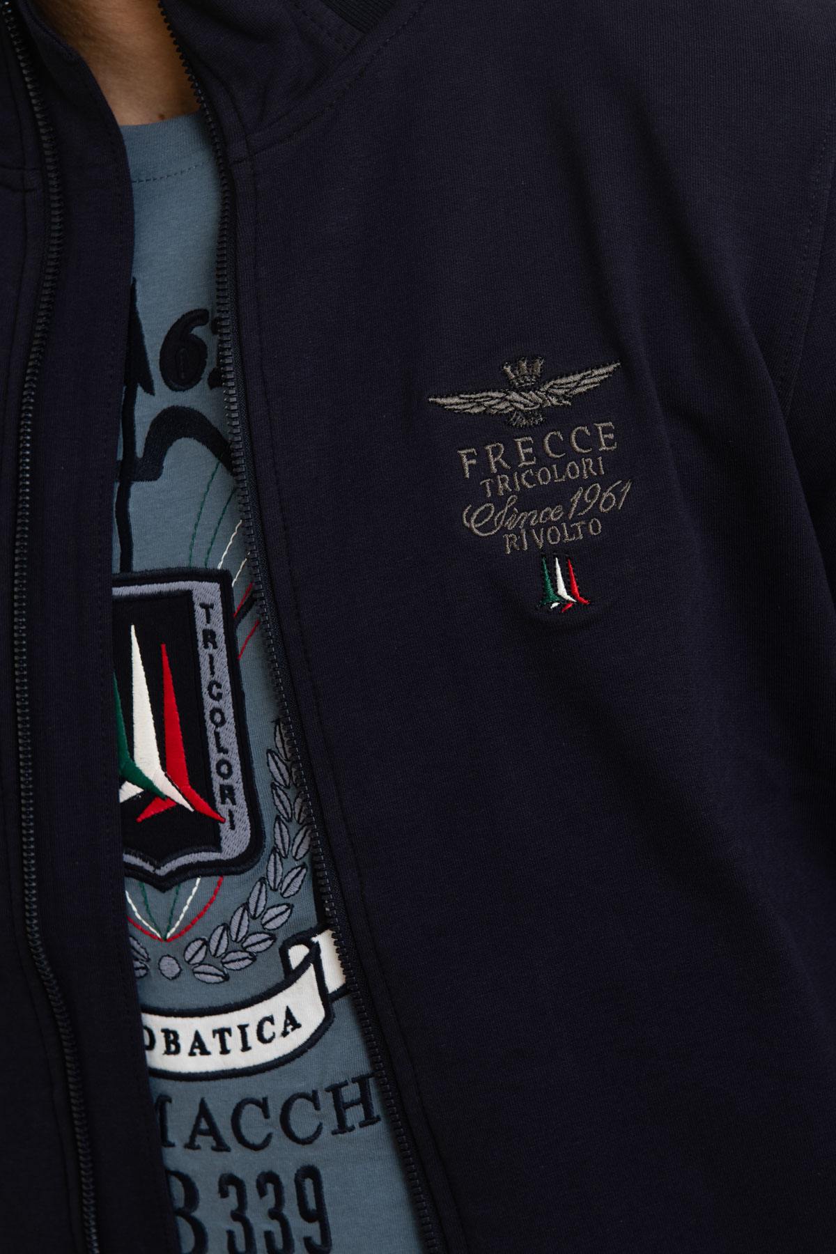 Aeronautica embroidered navy blue jacket - Image n°7