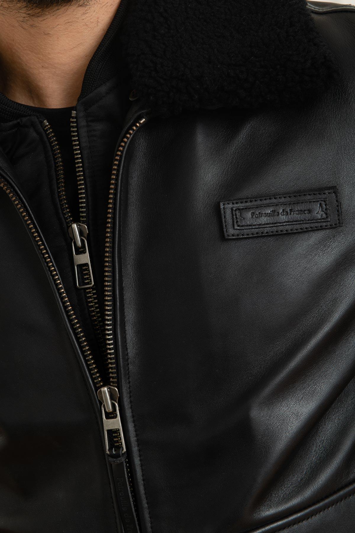 Patrouille de France Pilot Jacket in black leather - Image n°5