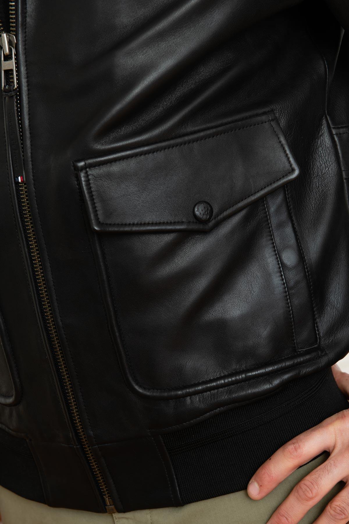 Patrouille de France Pilot Jacket in black leather - Image n°6