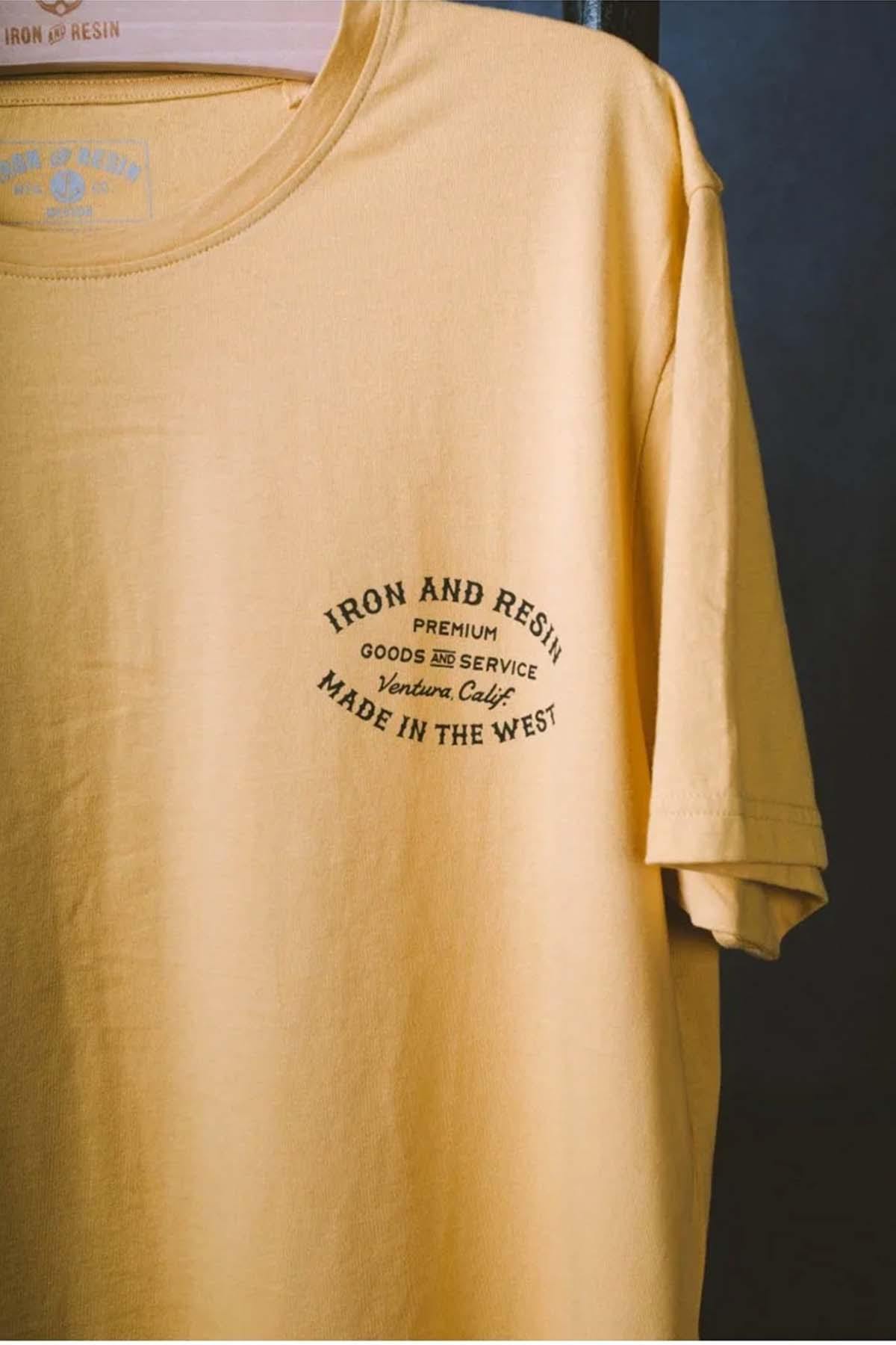 “Made in the West” t-shirt in yellow cotton - Image n°6