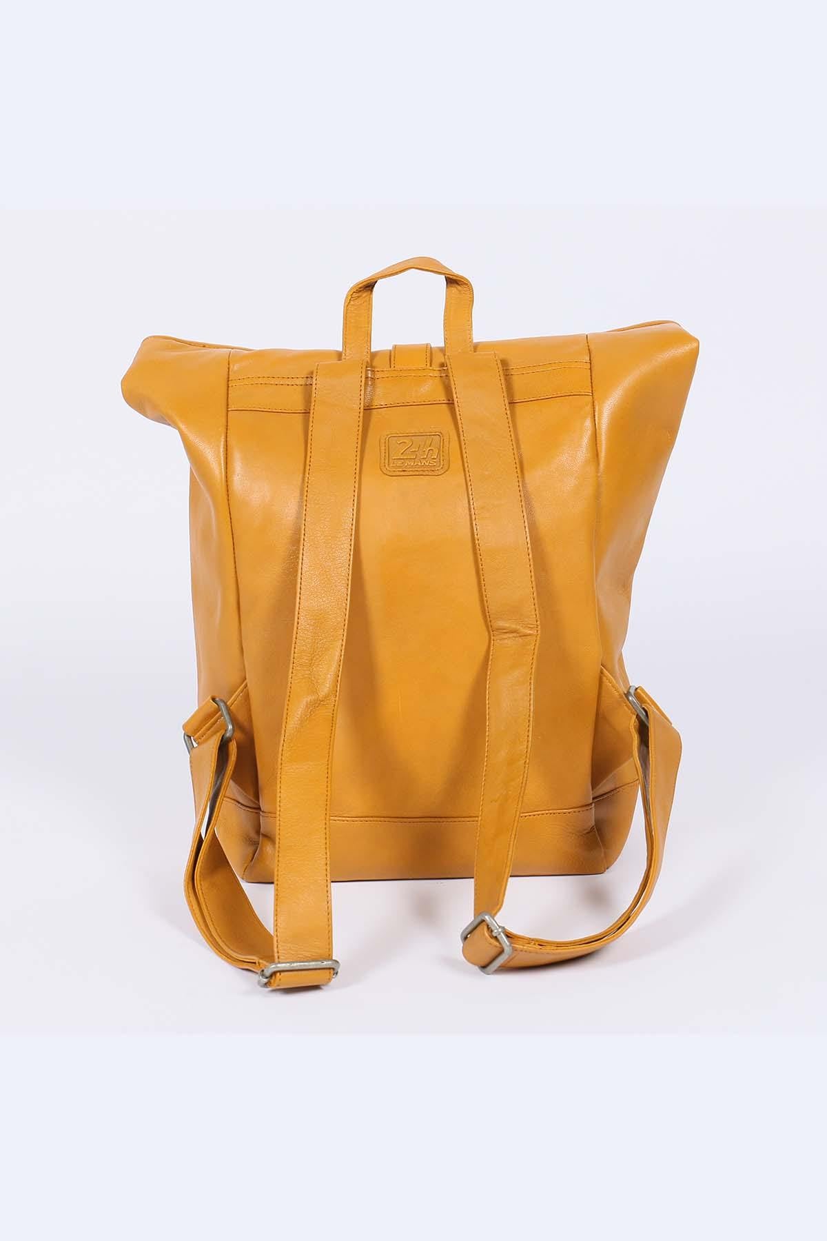 Yellow Le Mans 1923 backpack in sheepskin - Image n°3