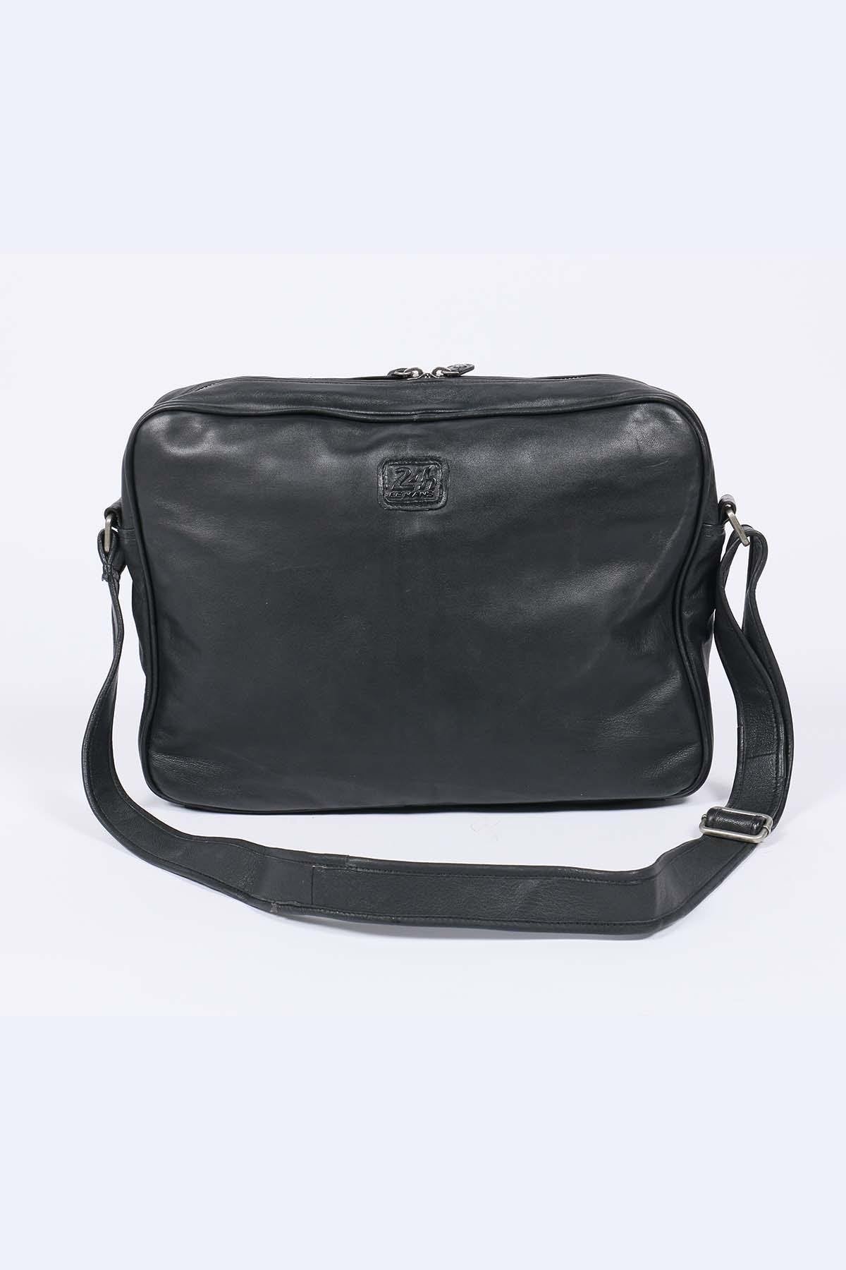 Le Mans 1923 shoulder bag in black leather - Image n°3