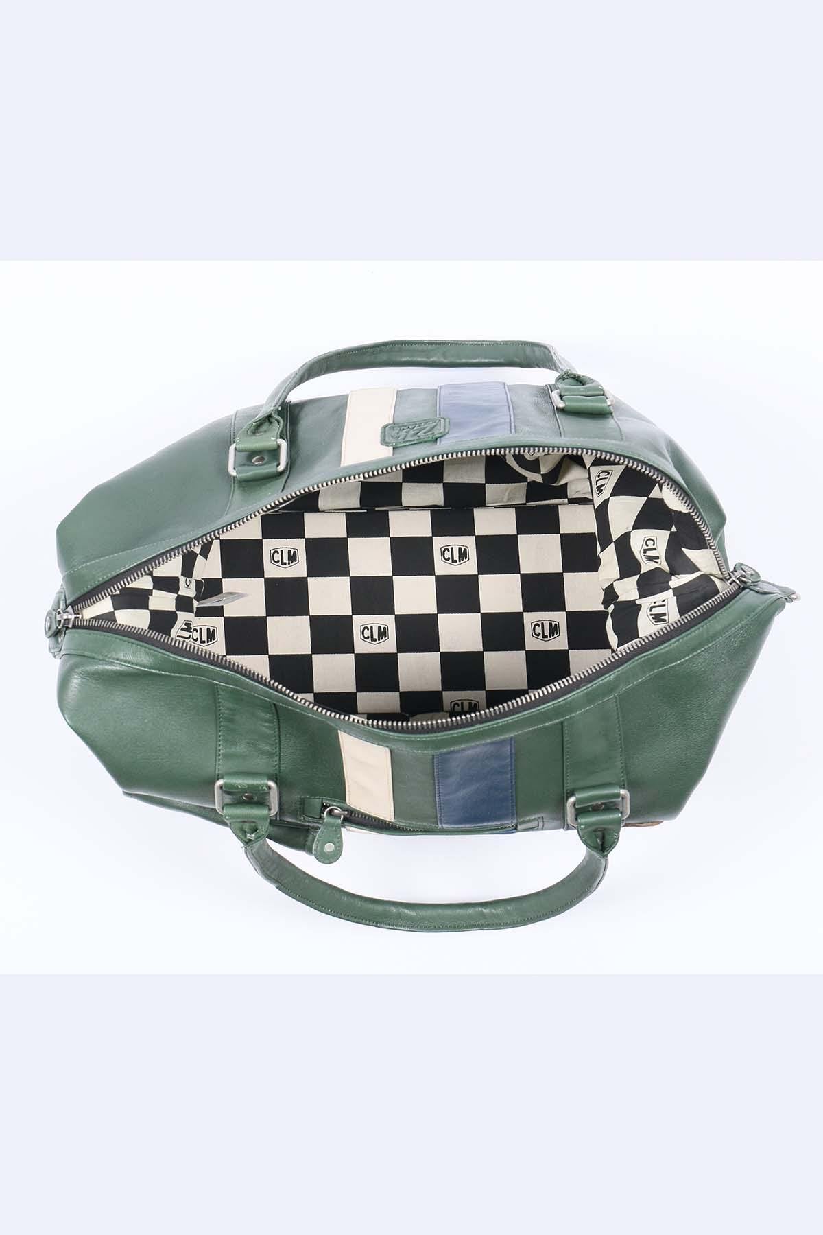 Le Mans 1923 48h travel bag in green leather - Image n°4