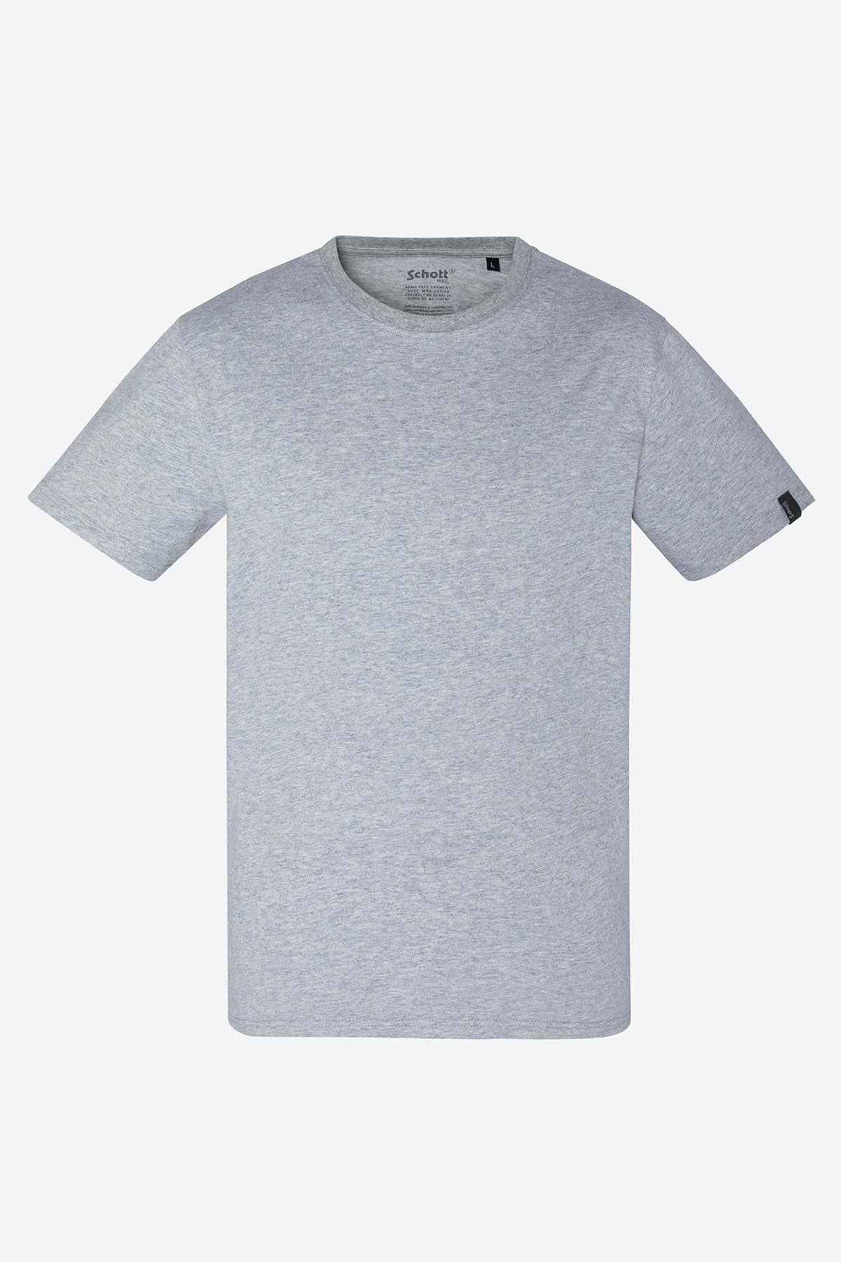 Pack of 2 plain navy blue and heather gray t-shirts - Image n°3