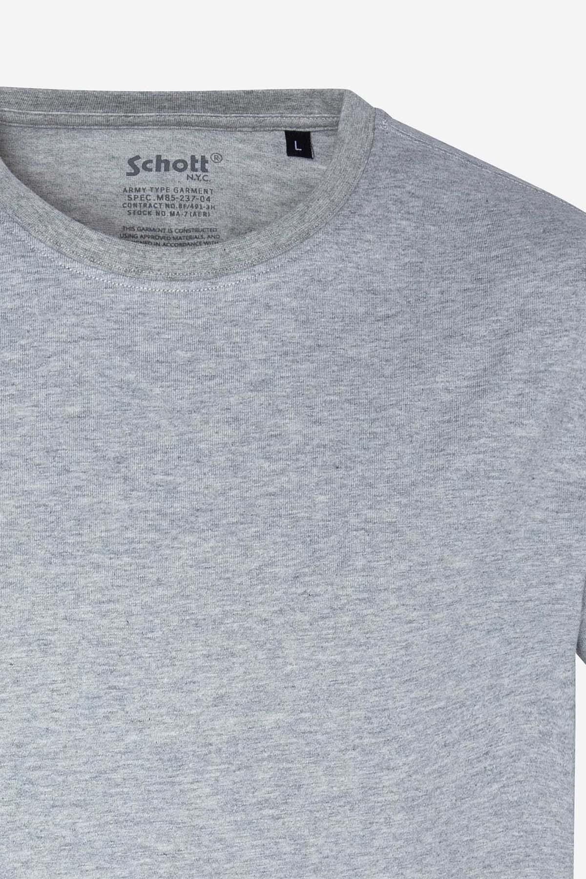 Pack of 2 plain navy blue and heather gray t-shirts - Image n°7