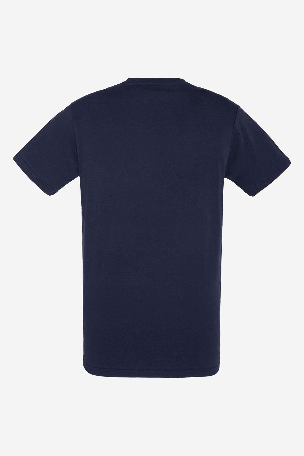 Pack of 2 plain navy blue and heather gray t-shirts - Image n°6