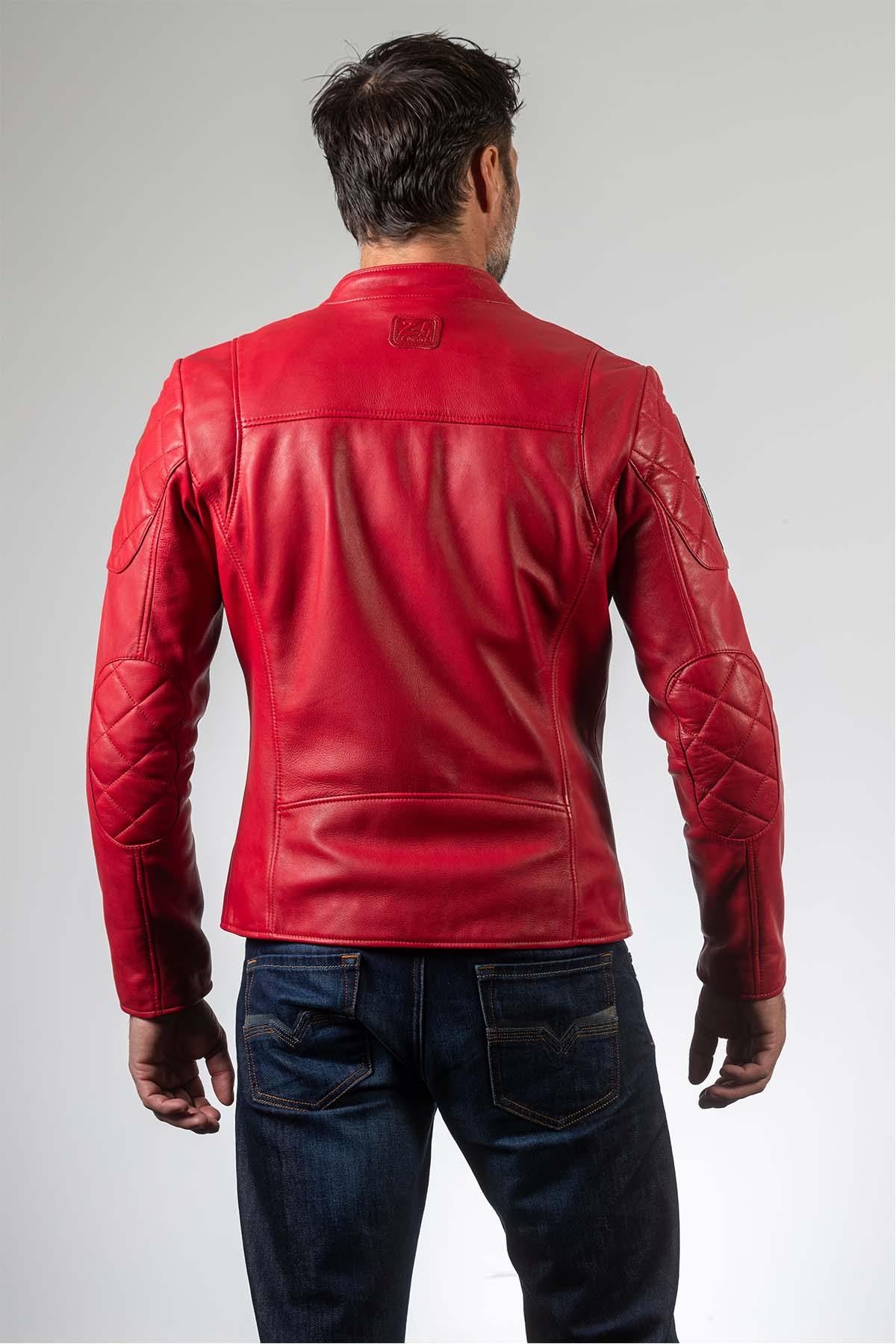 Red leather jacket 100 years of the 24h of Le Mans - Image n°3