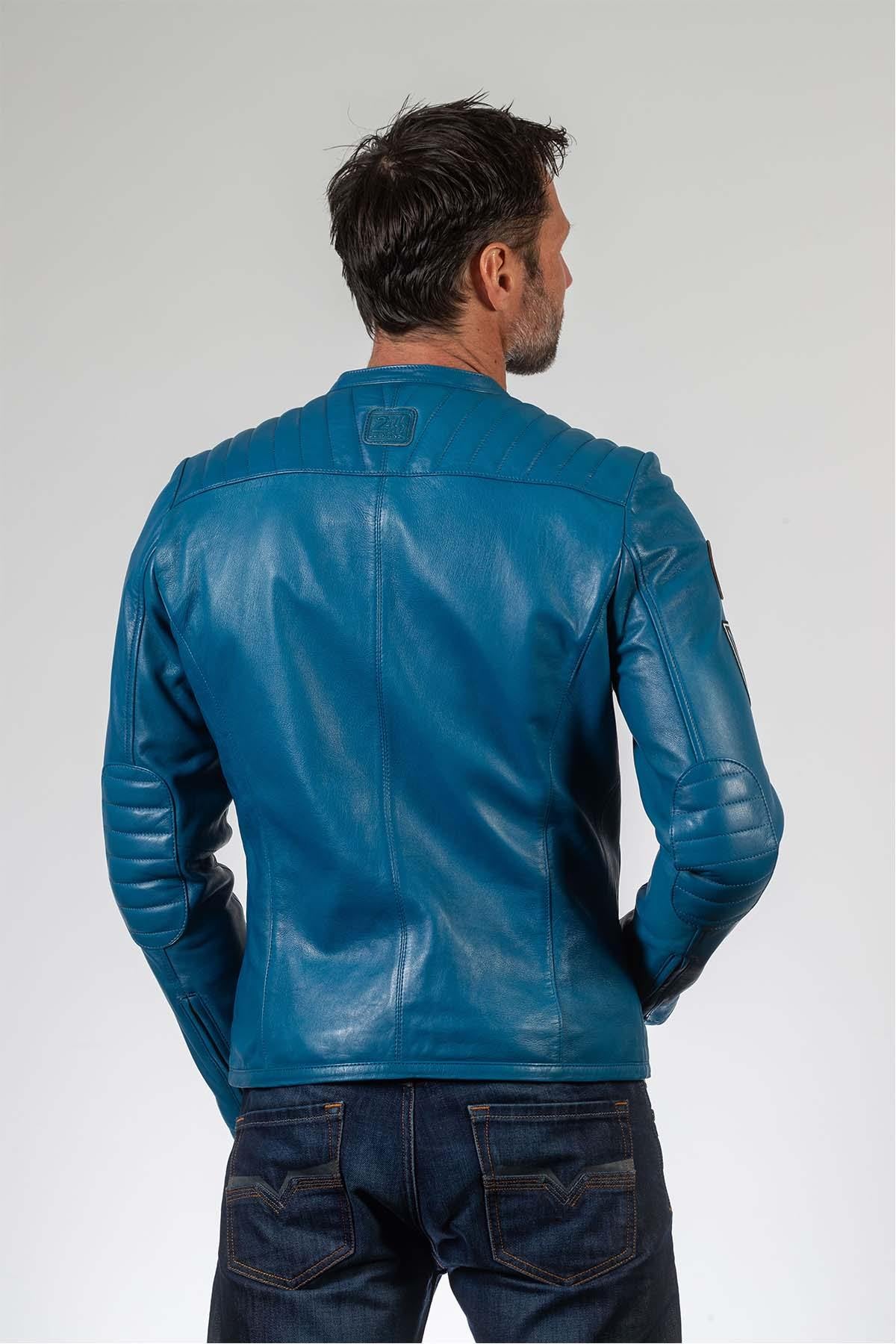 Le Mans 1923 jacket in blue leather - Image n°3