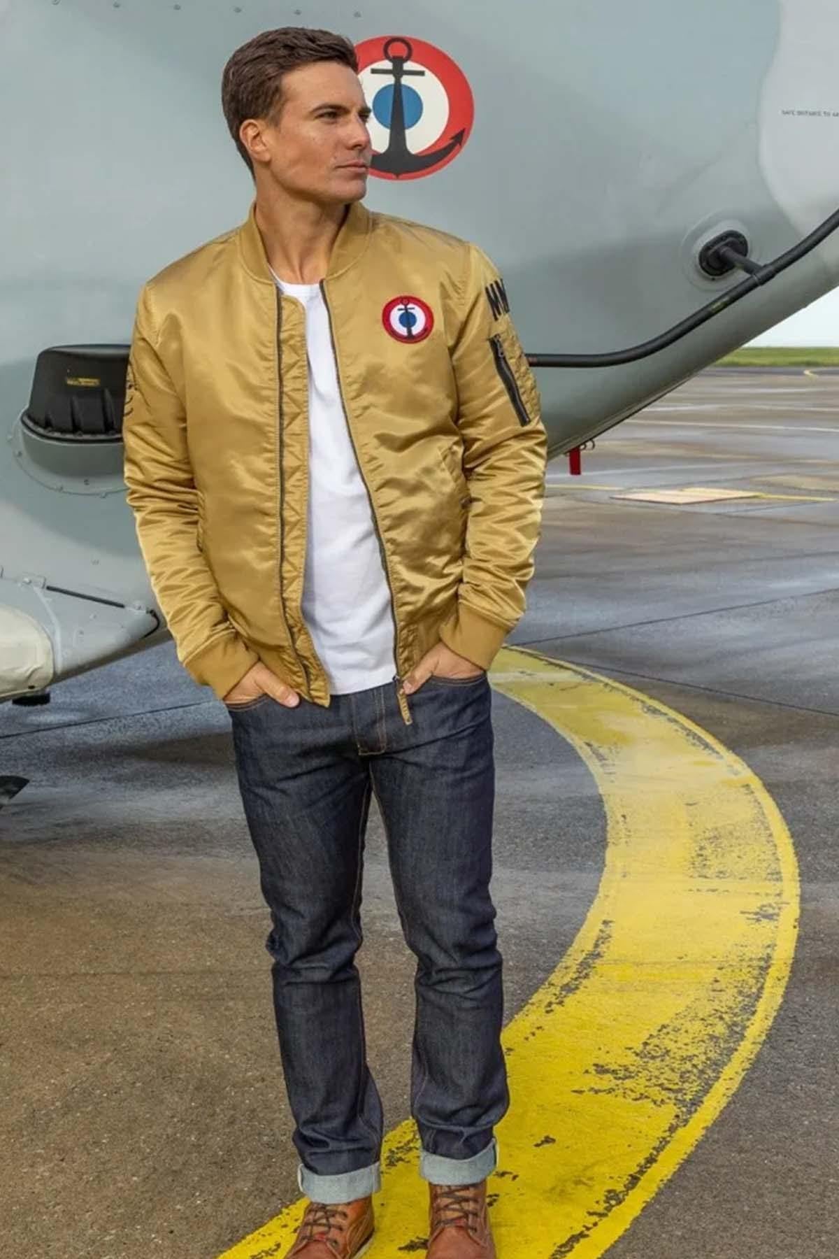 Beige National Navy Bomber - Image n°2