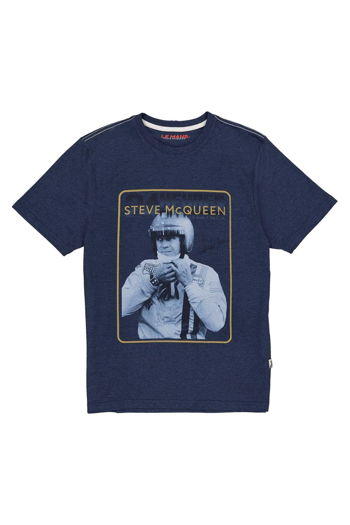 Dark blue Steve McQueen 24h of Le Mans t-shirt - Image n°2