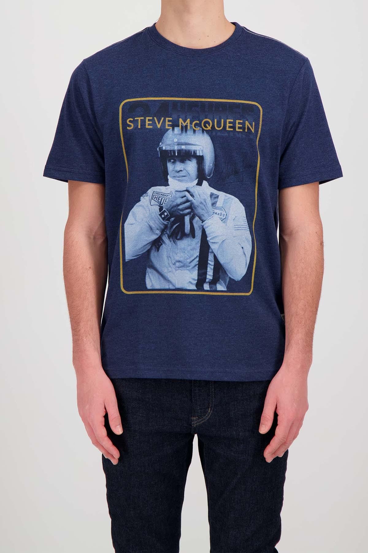 Dark blue Steve McQueen 24h of Le Mans t-shirt - Image n°1