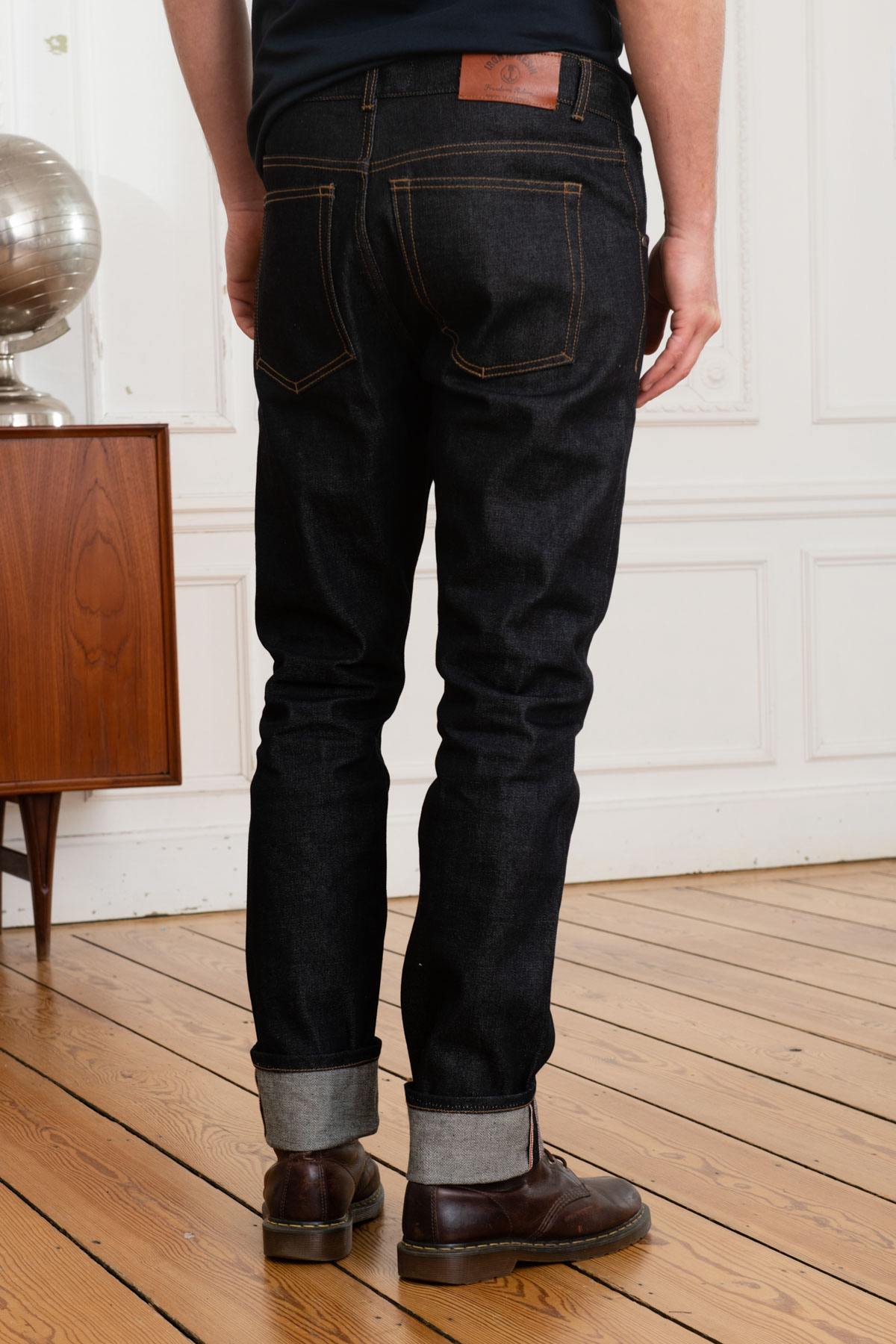 Navy blue denim pants - Image n°2