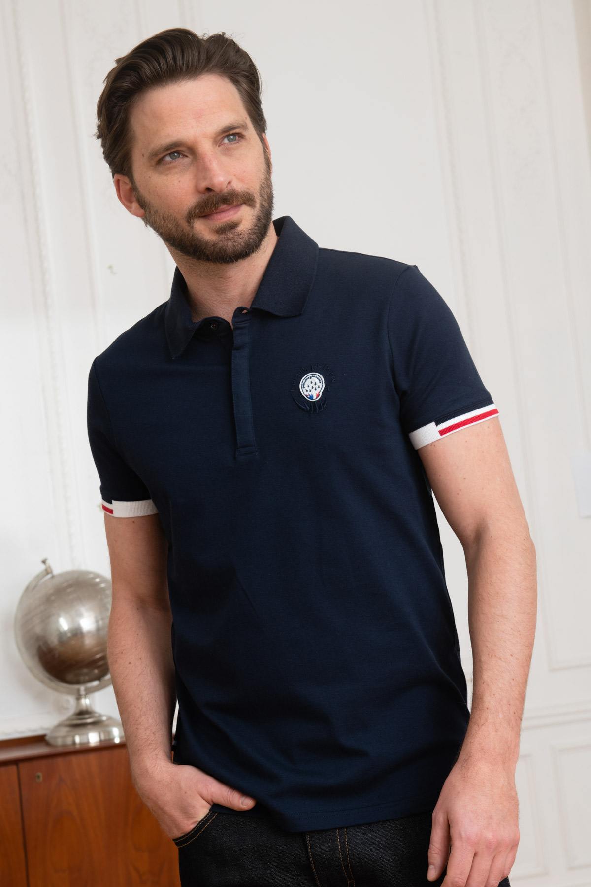 Navy blue polo shirt Patrouille de France - Image n°1