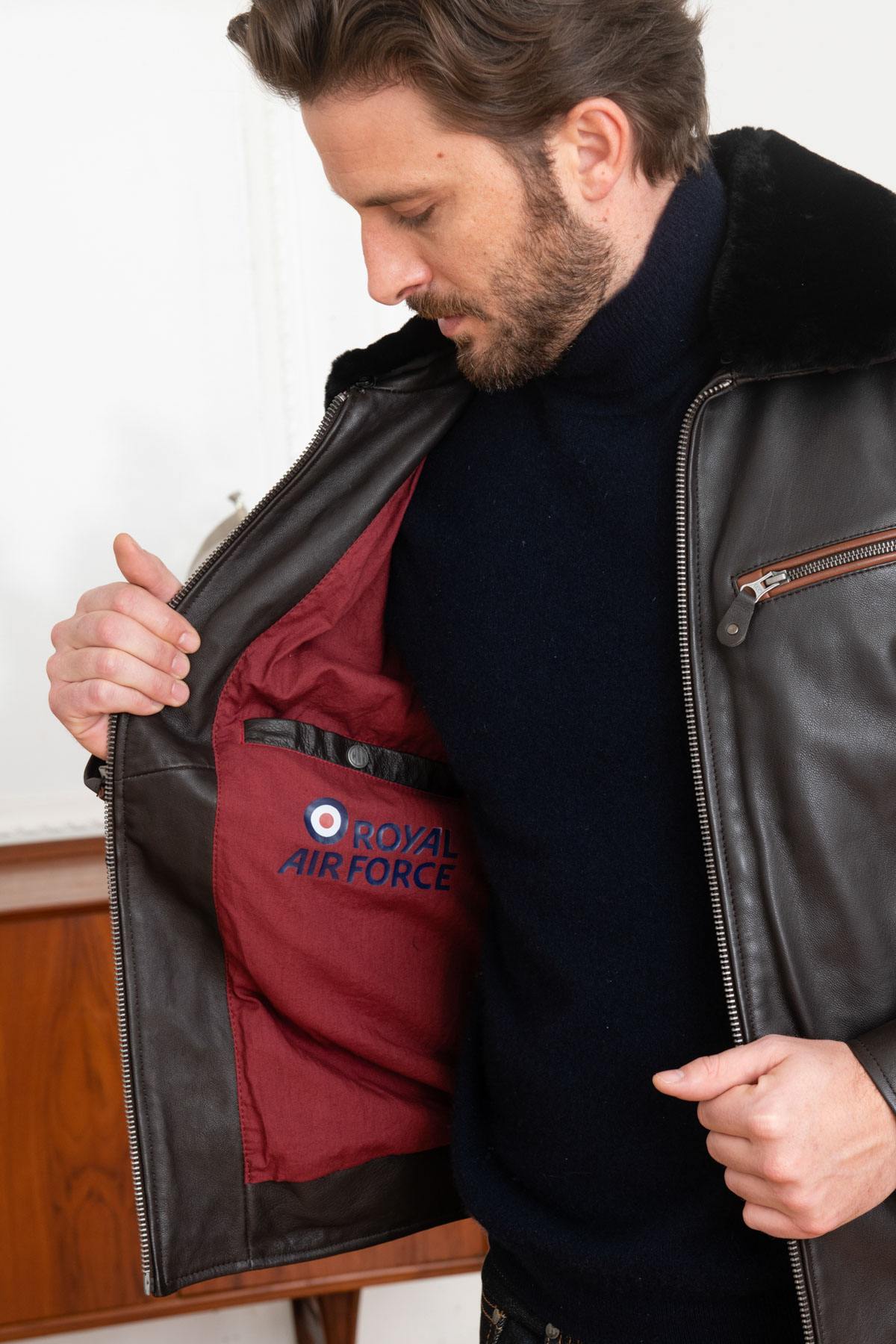 Brown royal air force bomber jacket - Image n°5