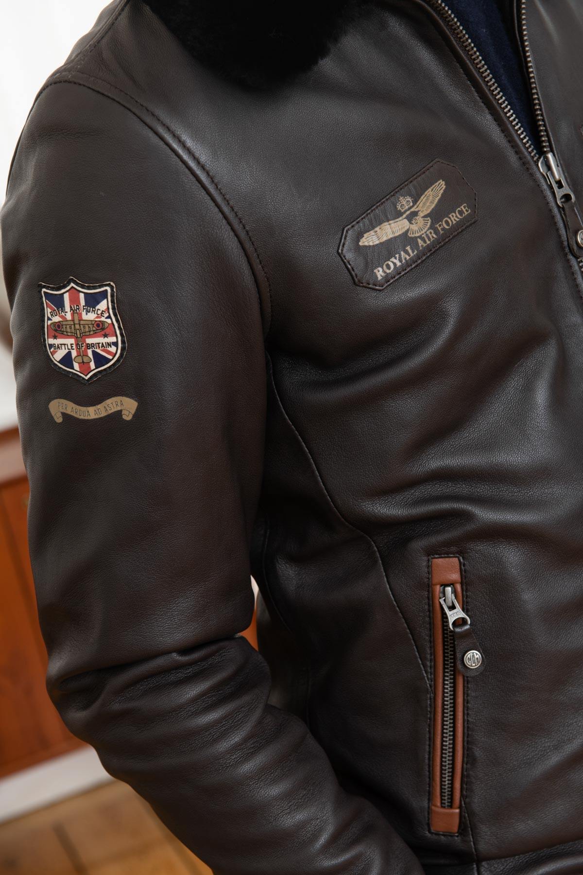 Brown royal air force bomber jacket - Image n°9