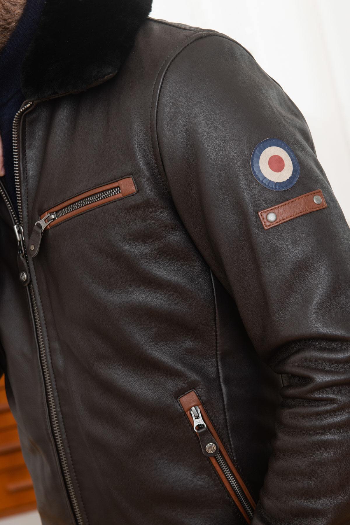 Brown royal air force bomber jacket - Image n°10